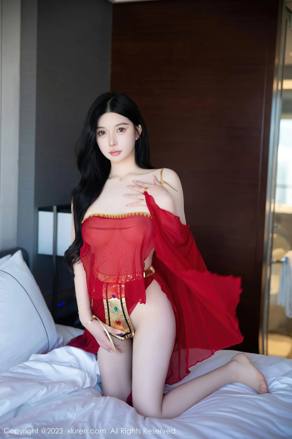 XiuRen 秀人 No.6613 林珊珊 红色西域舞娘芭提雅旅拍11 - 82
