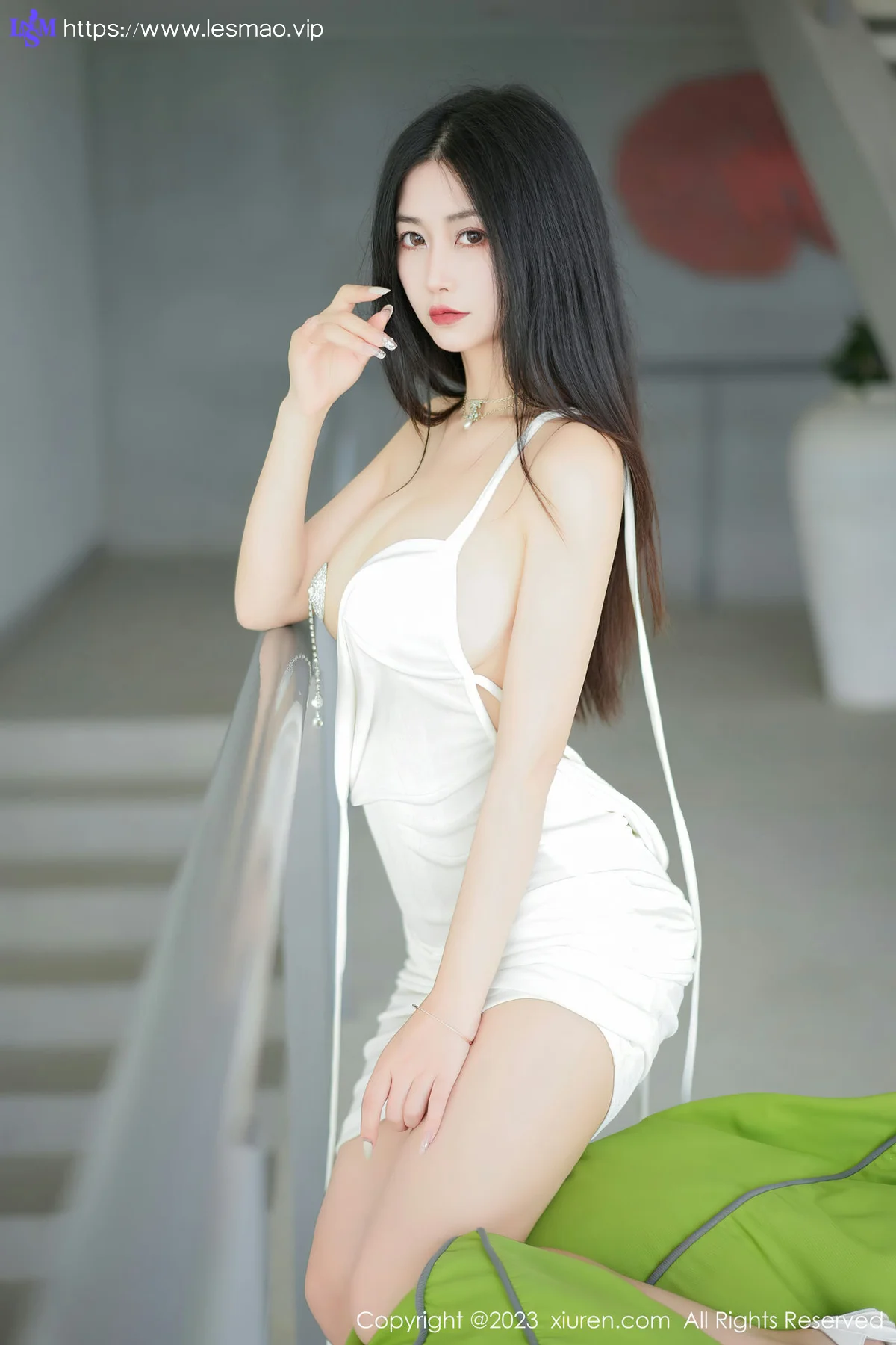 XiuRen 秀人 No.6678 laura阿姣 白色吊带长裙性感写真22 - 21