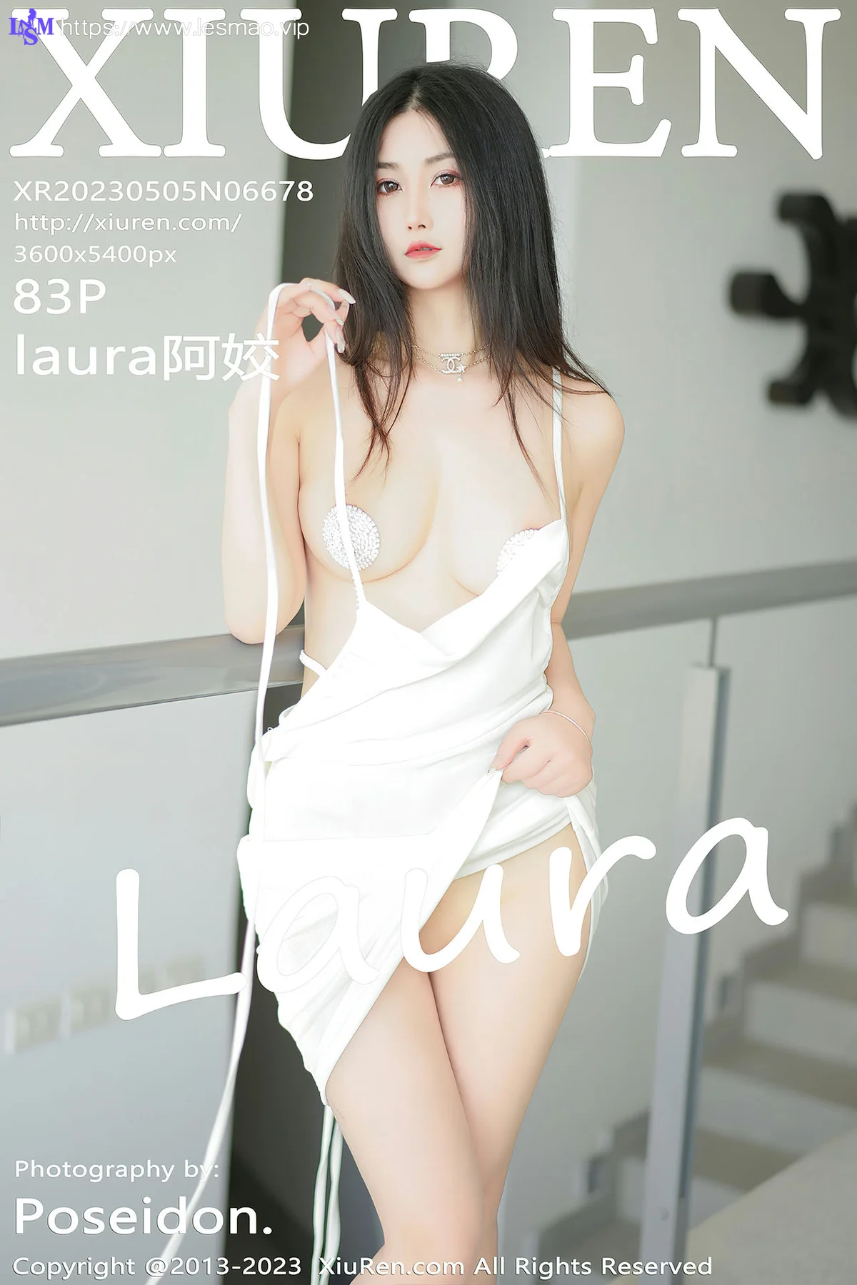 XiuRen 秀人 No.6678 laura阿姣 白色吊带长裙性感写真22 - 84