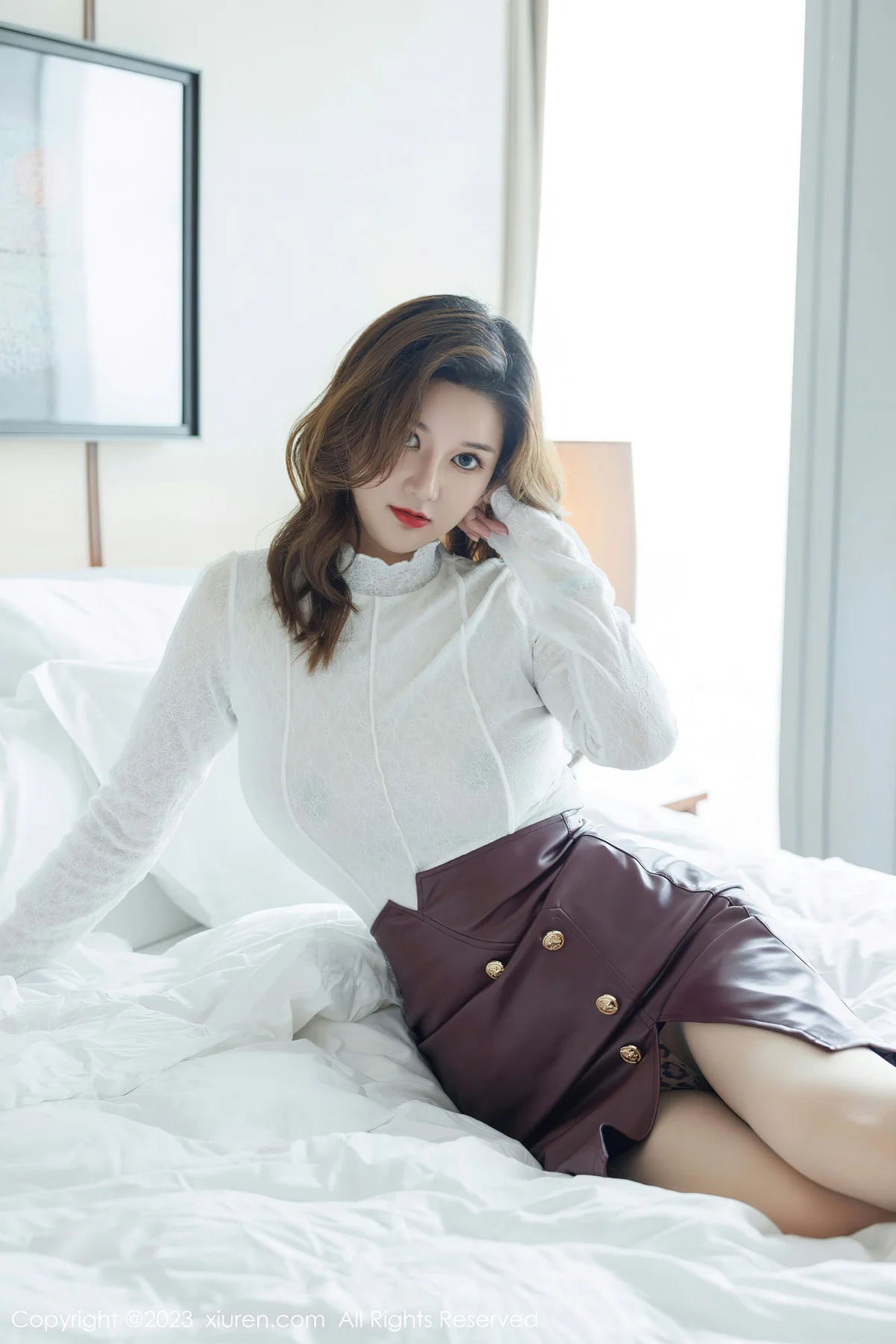 XiuRen 秀人 No.6693 杨可可coco 妩媚皮裙美女写真 - 26