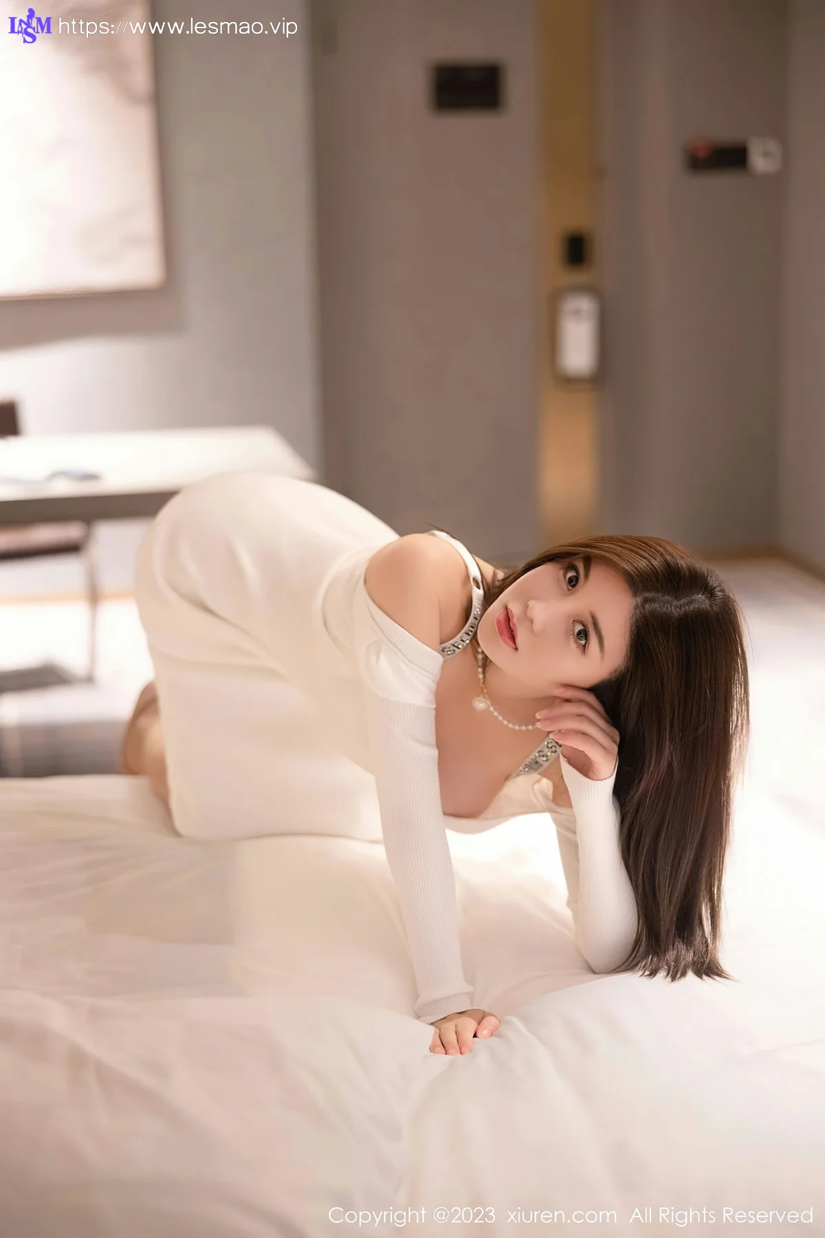 XiuRen 秀人 No.6701 周jojobaby 白色蕾丝内衣性感私房33 - 17