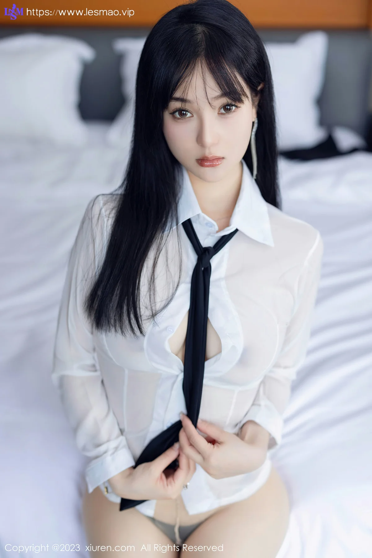 XiuRen 秀人 No.6710 柚琪Rich 白色轻透上衣首套写真33 - 36