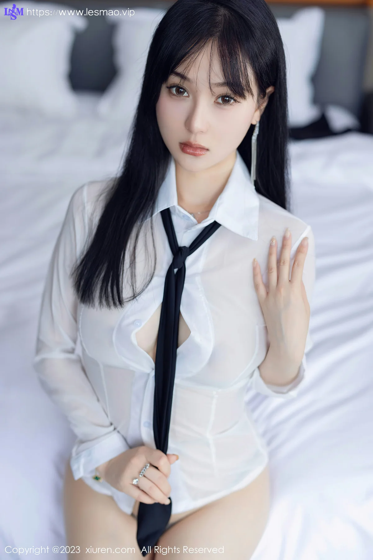 XiuRen 秀人 No.6710 柚琪Rich 白色轻透上衣首套写真33 - 37