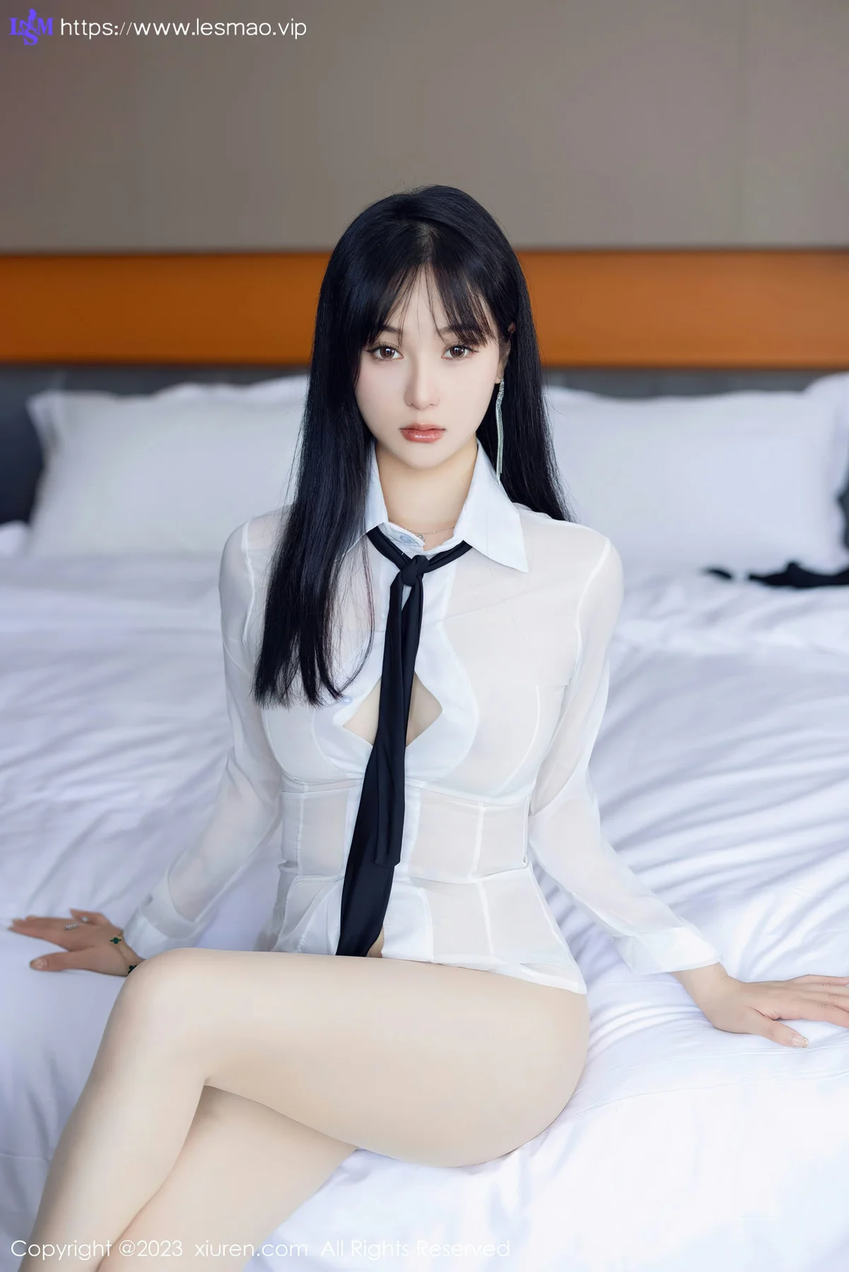 XiuRen 秀人 No.6710 柚琪Rich 白色轻透上衣首套写真33 - 39