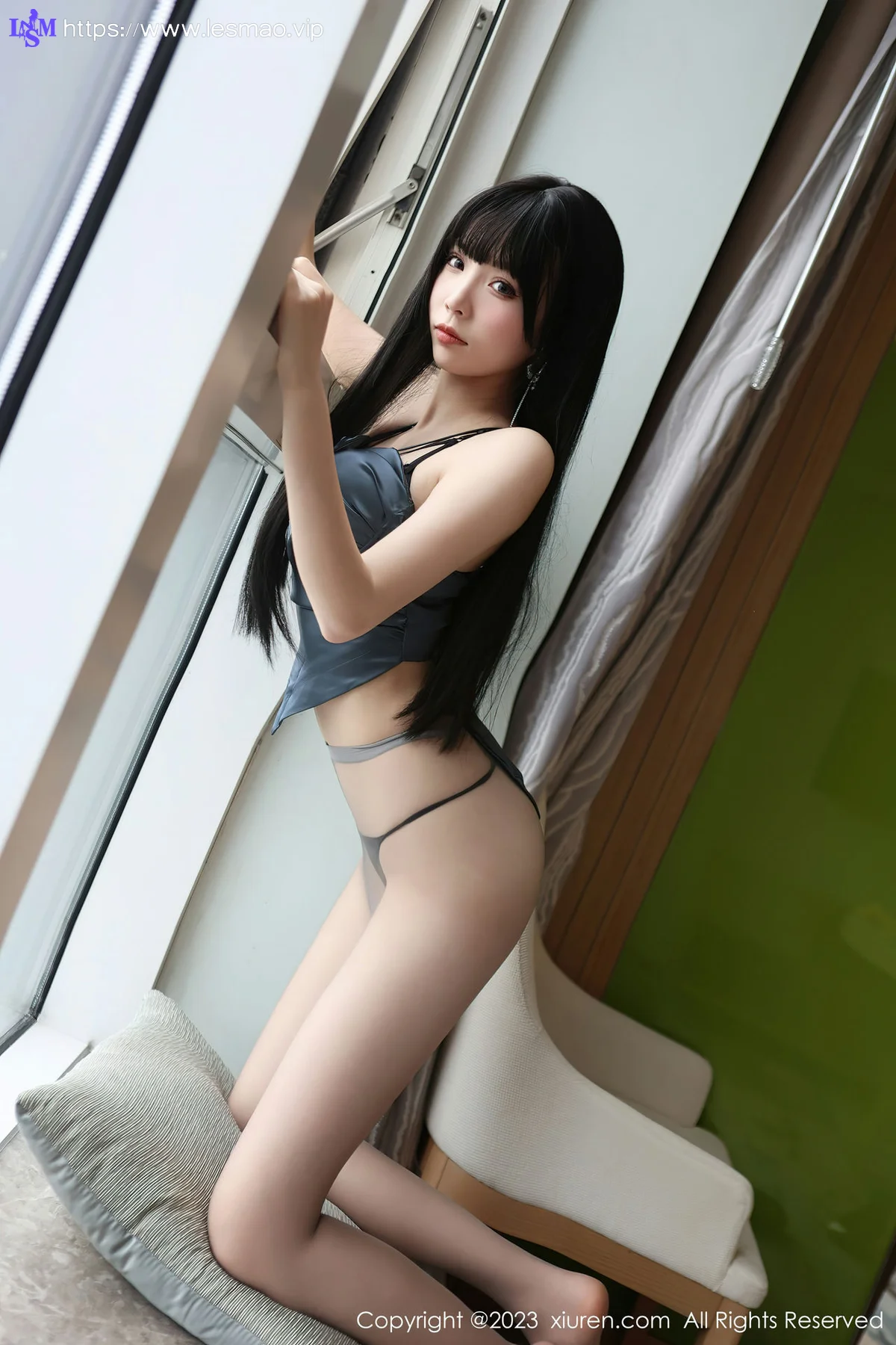 XiuRen 秀人 No.6713 江七七 诱人灰丝首套写真 - 52