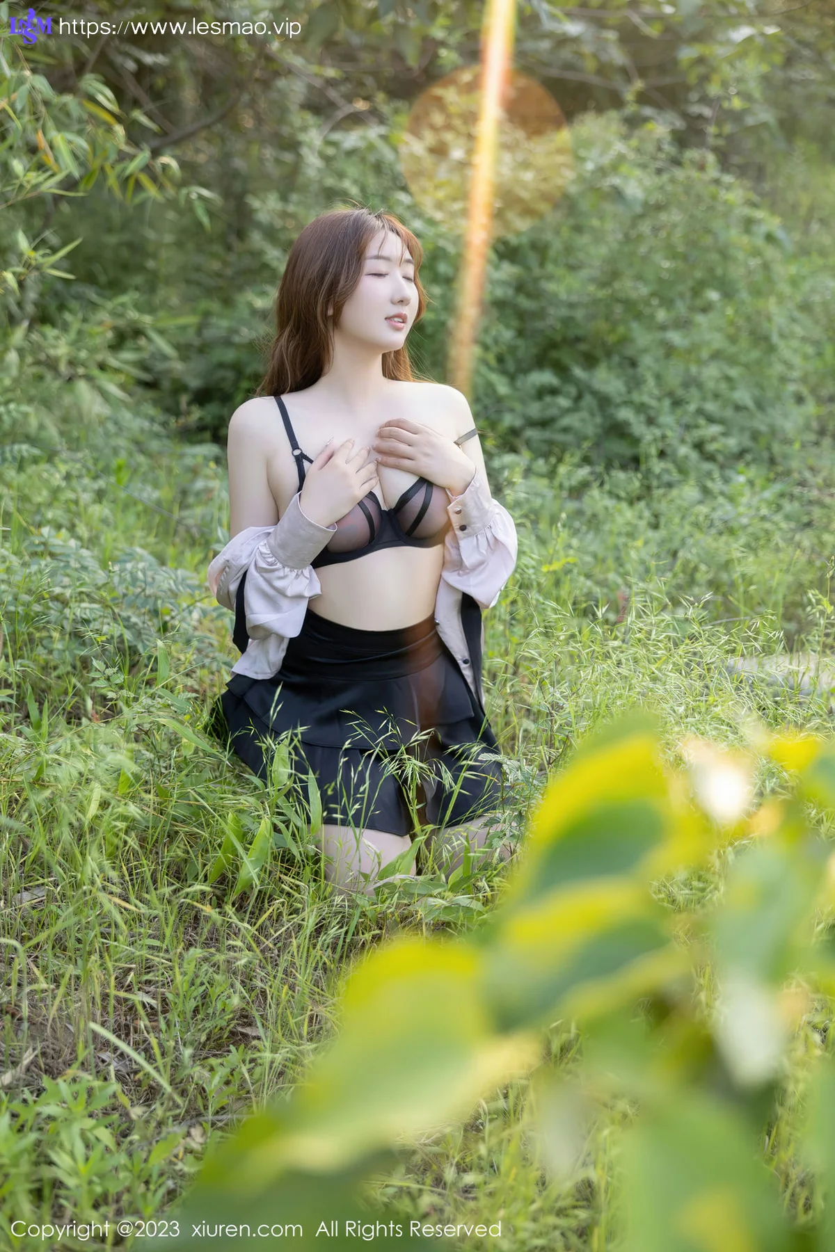 XiuRen 秀人 No.6721 江真真 户外黑色轻透内衣写真1 - 30