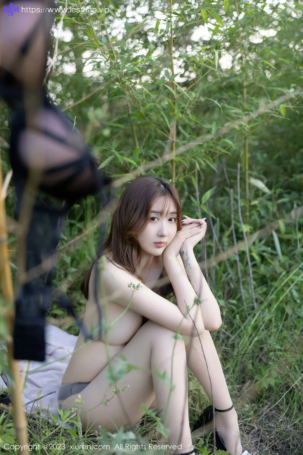 XiuRen 秀人 No.6721 江真真 户外黑色轻透内衣写真1 - 57