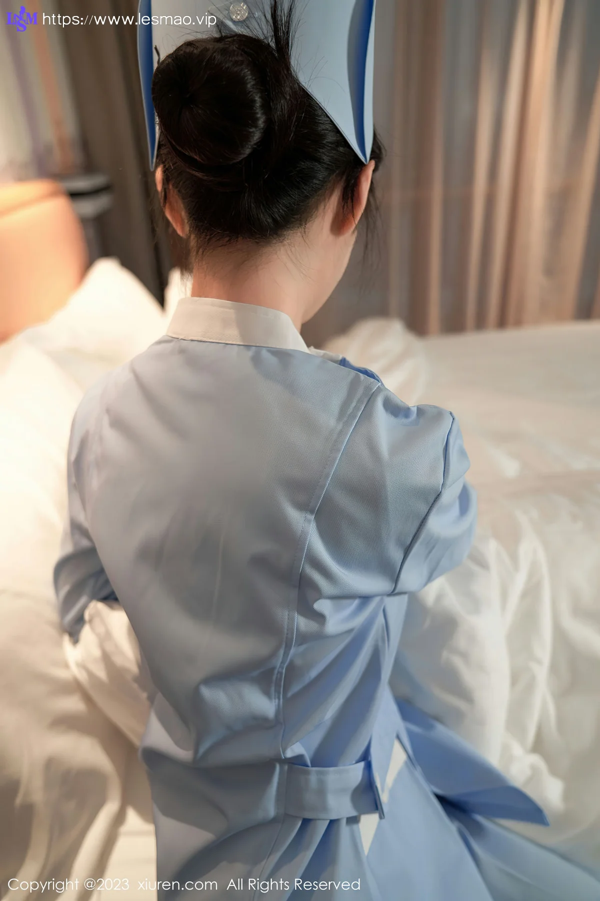 XiuRen 秀人 No.6745 浅浅Danny 蓝色护士服性感写真11 - 16