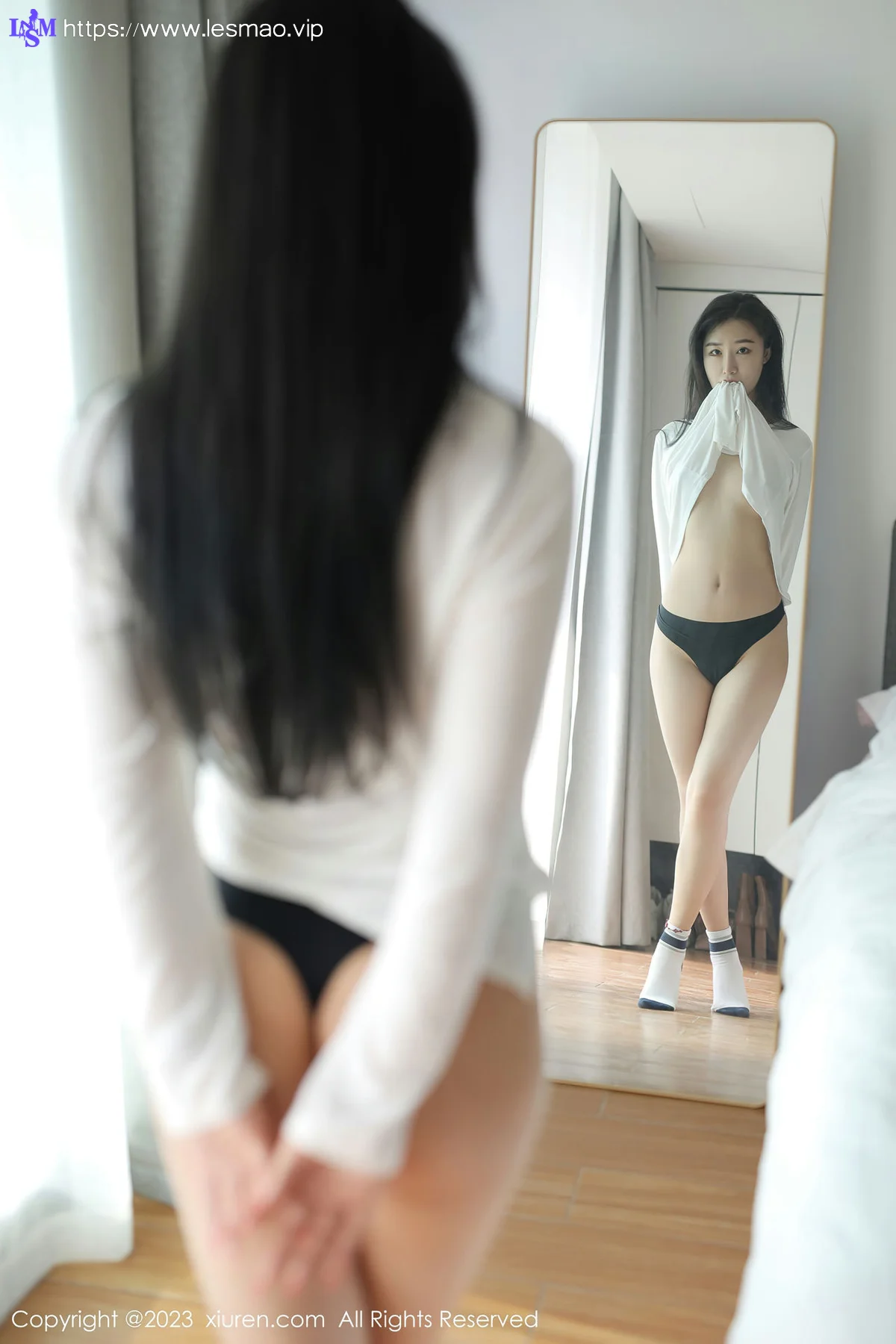 XiuRen 秀人 No.6749 司柠 白色轻薄上衣性感写真3 - 33