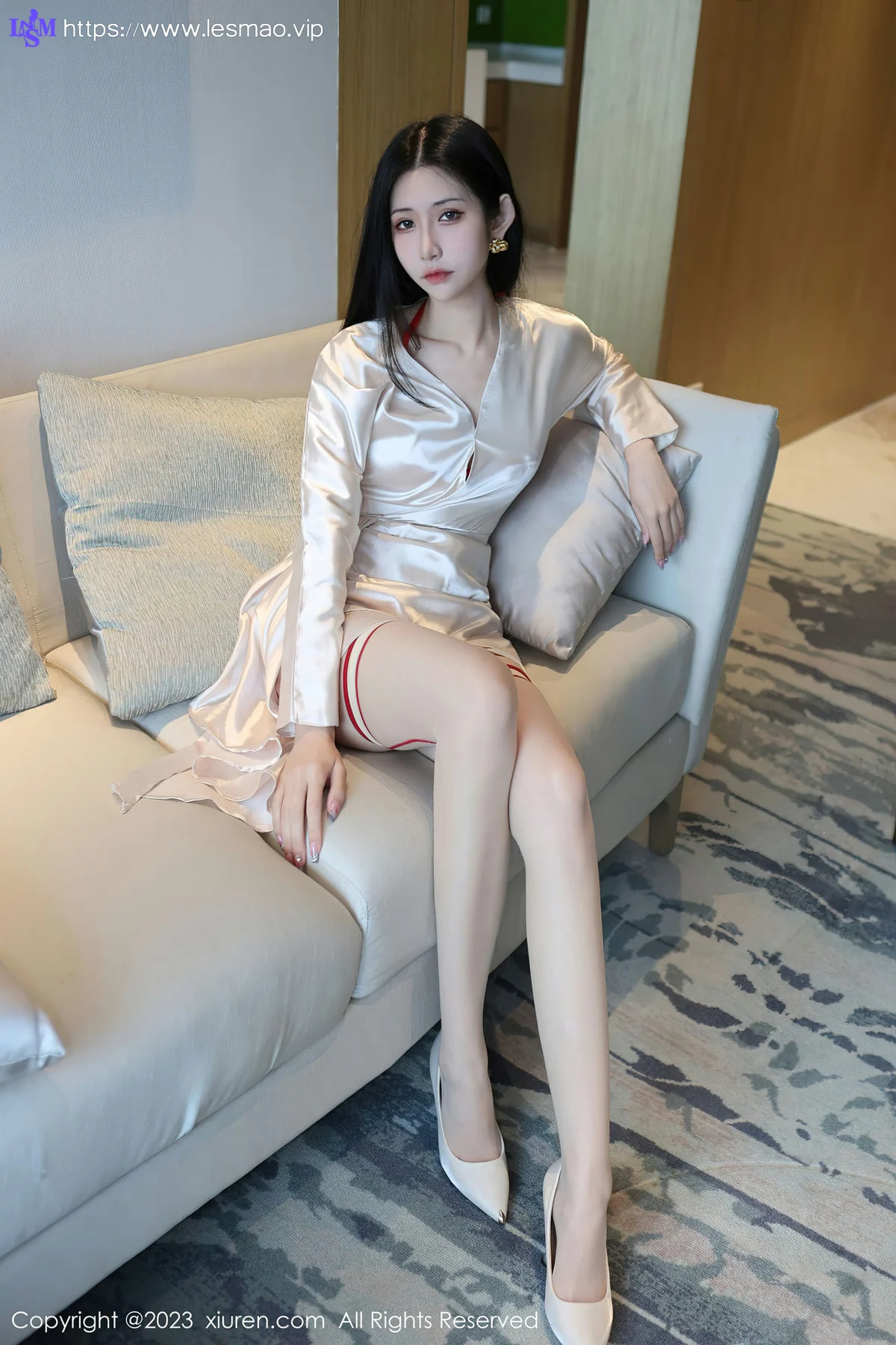 XiuRen 秀人 No.6750 依娜Yina 浅色睡裙性感写真33 - 1