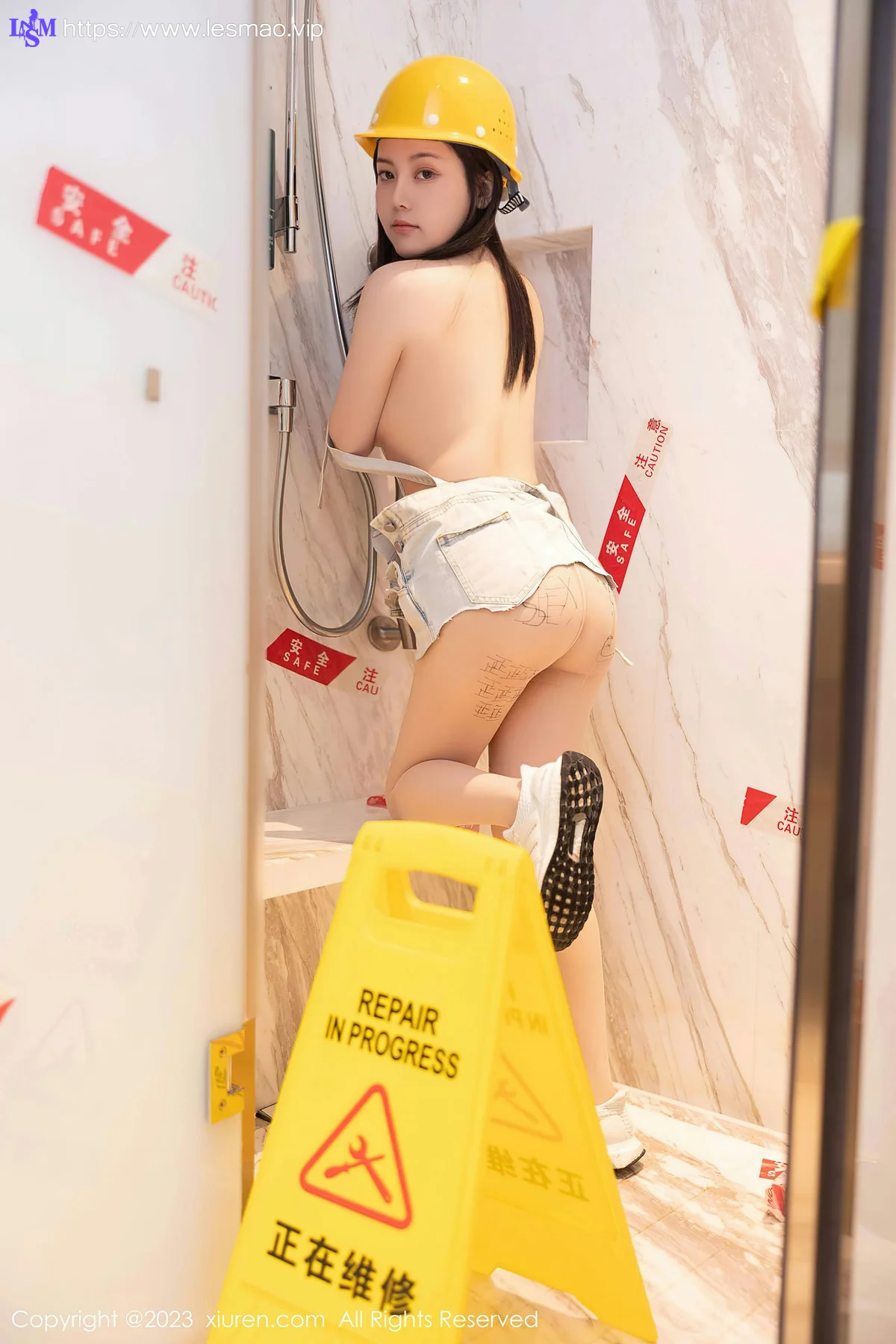 XiuRen 秀人 No.6760 豆瓣酱 维修工装扮性感写真3 - 31