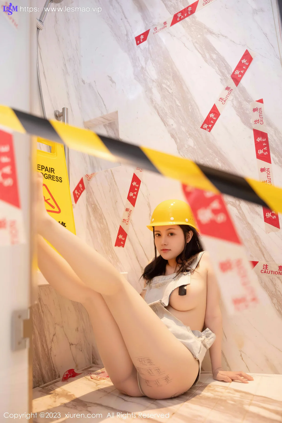 XiuRen 秀人 No.6760 豆瓣酱 维修工装扮性感写真3 - 35
