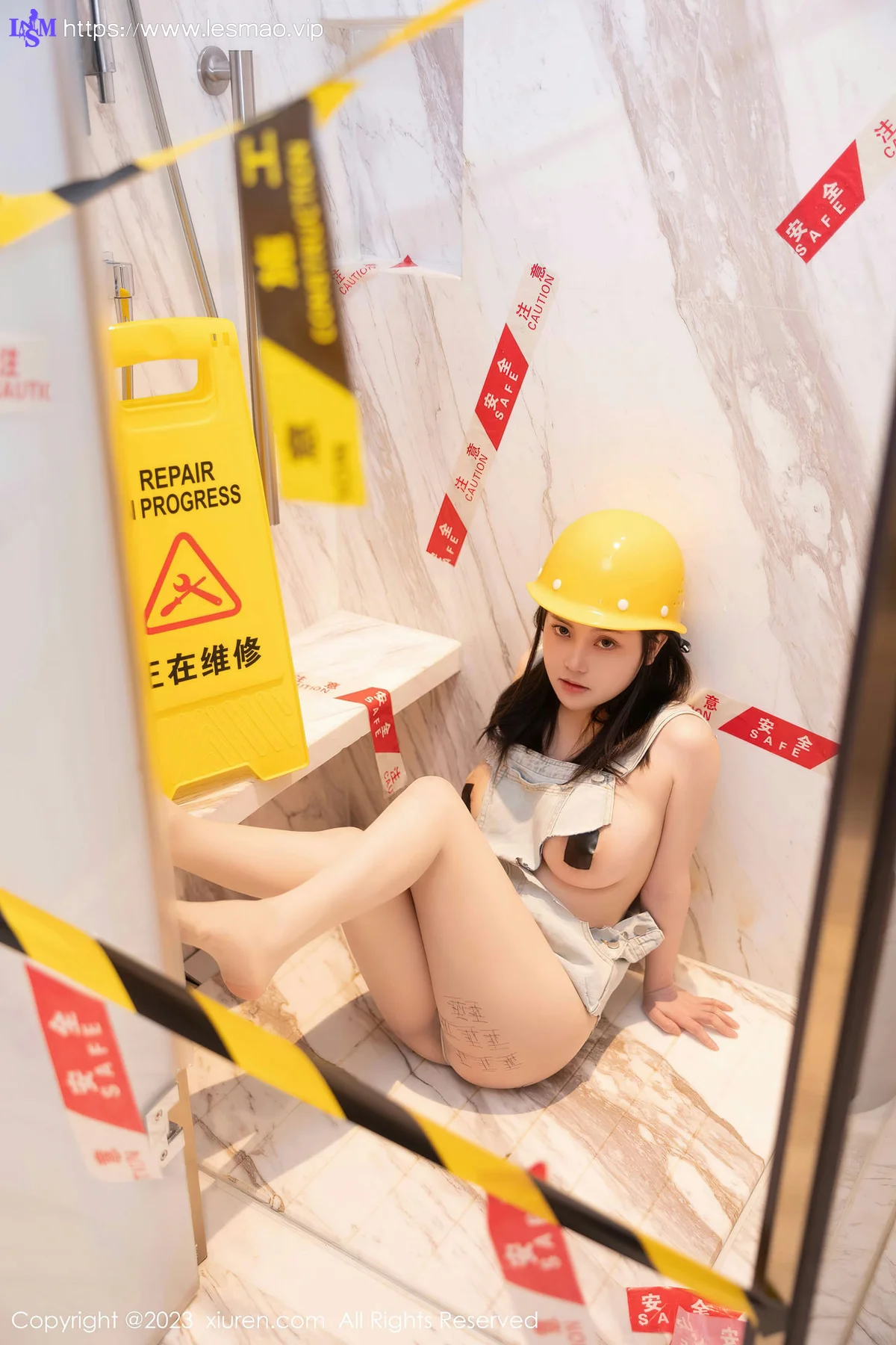XiuRen 秀人 No.6760 豆瓣酱 维修工装扮性感写真3 - 36
