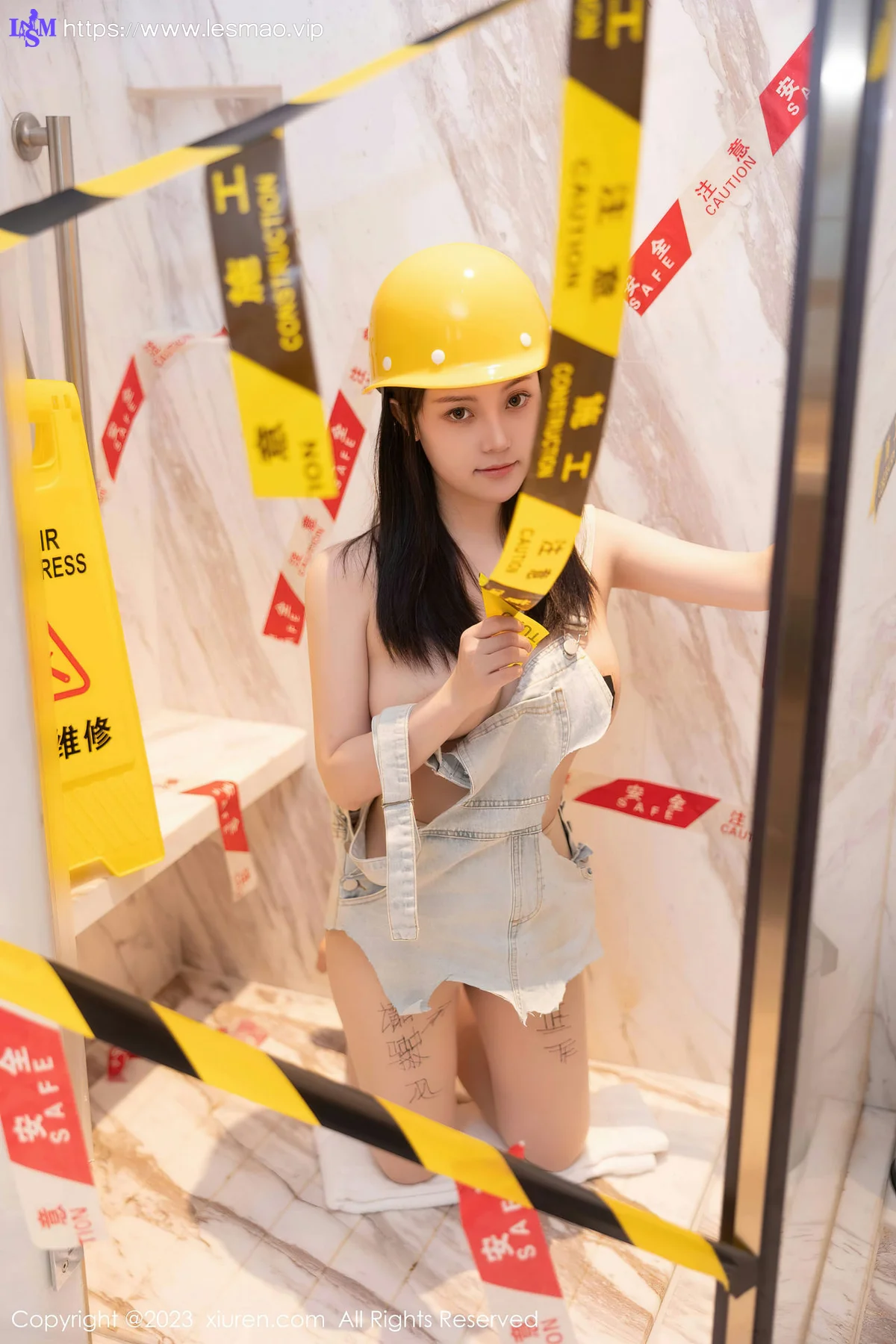 XiuRen 秀人 No.6760 豆瓣酱 维修工装扮性感写真3 - 39