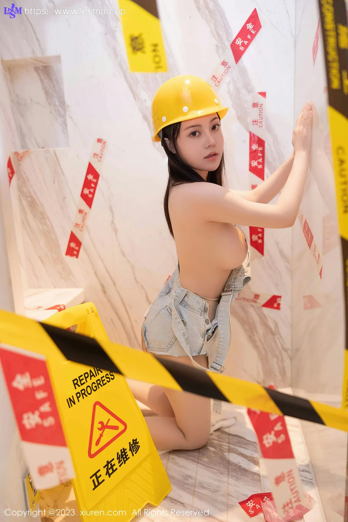 XiuRen 秀人 No.6760 豆瓣酱 维修工装扮性感写真3 - 41