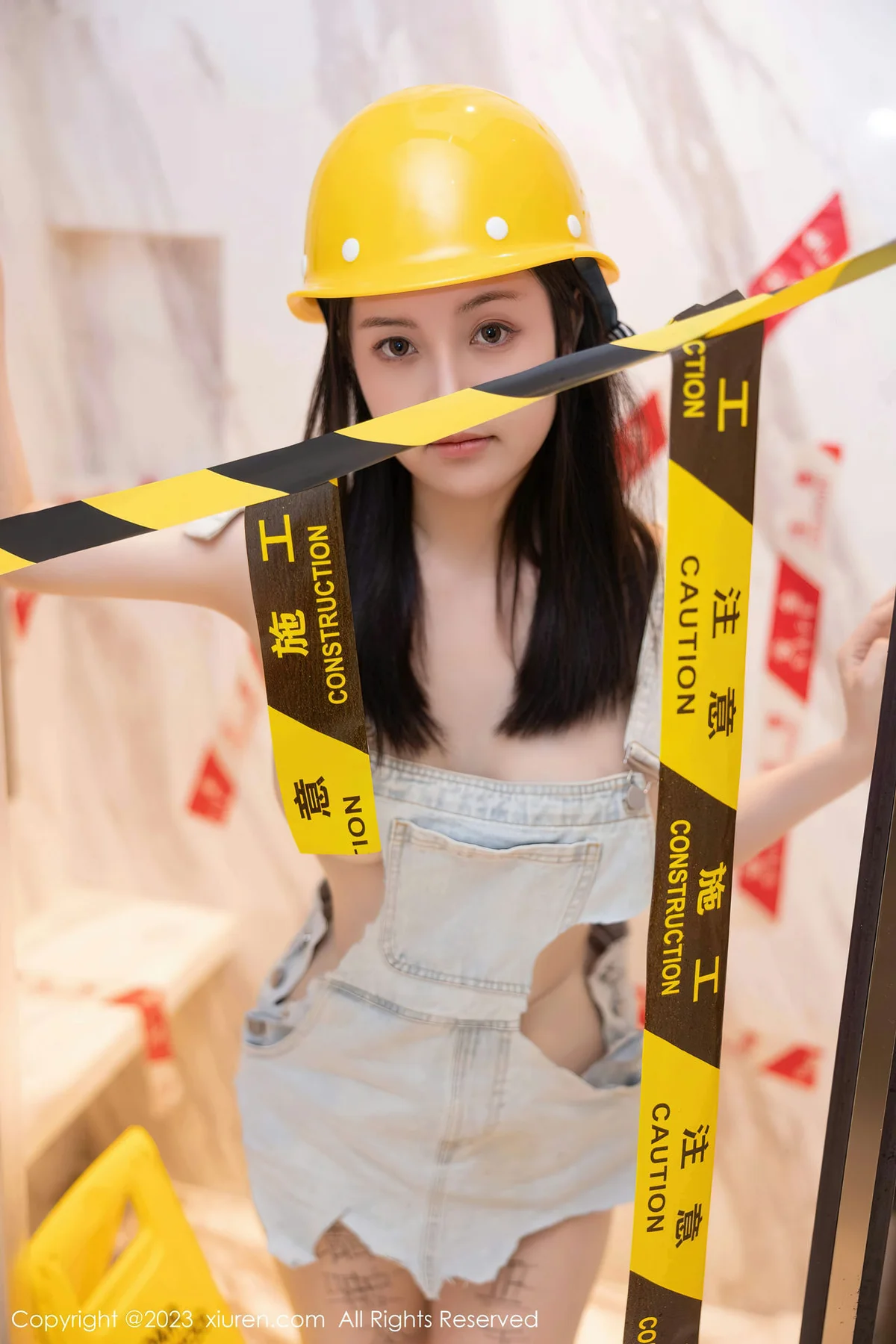 XiuRen 秀人 No.6760 豆瓣酱 维修工装扮性感写真3 - 45