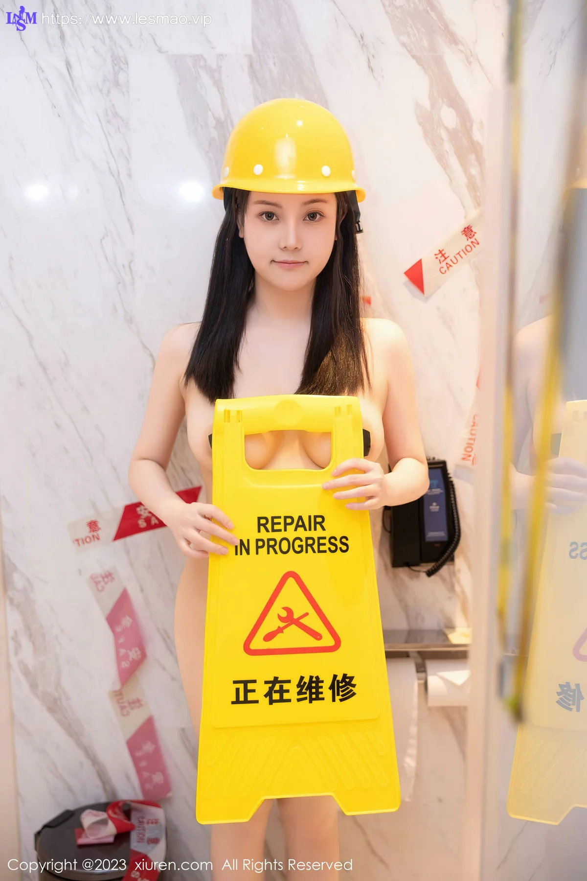 XiuRen 秀人 No.6760 豆瓣酱 维修工装扮性感写真3 - 84