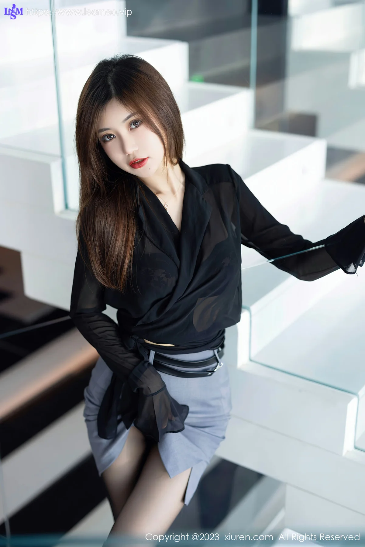 XiuRen 秀人 No.6770 绮里嘉ula 黑色蕾丝内衣性感写真11 - 7
