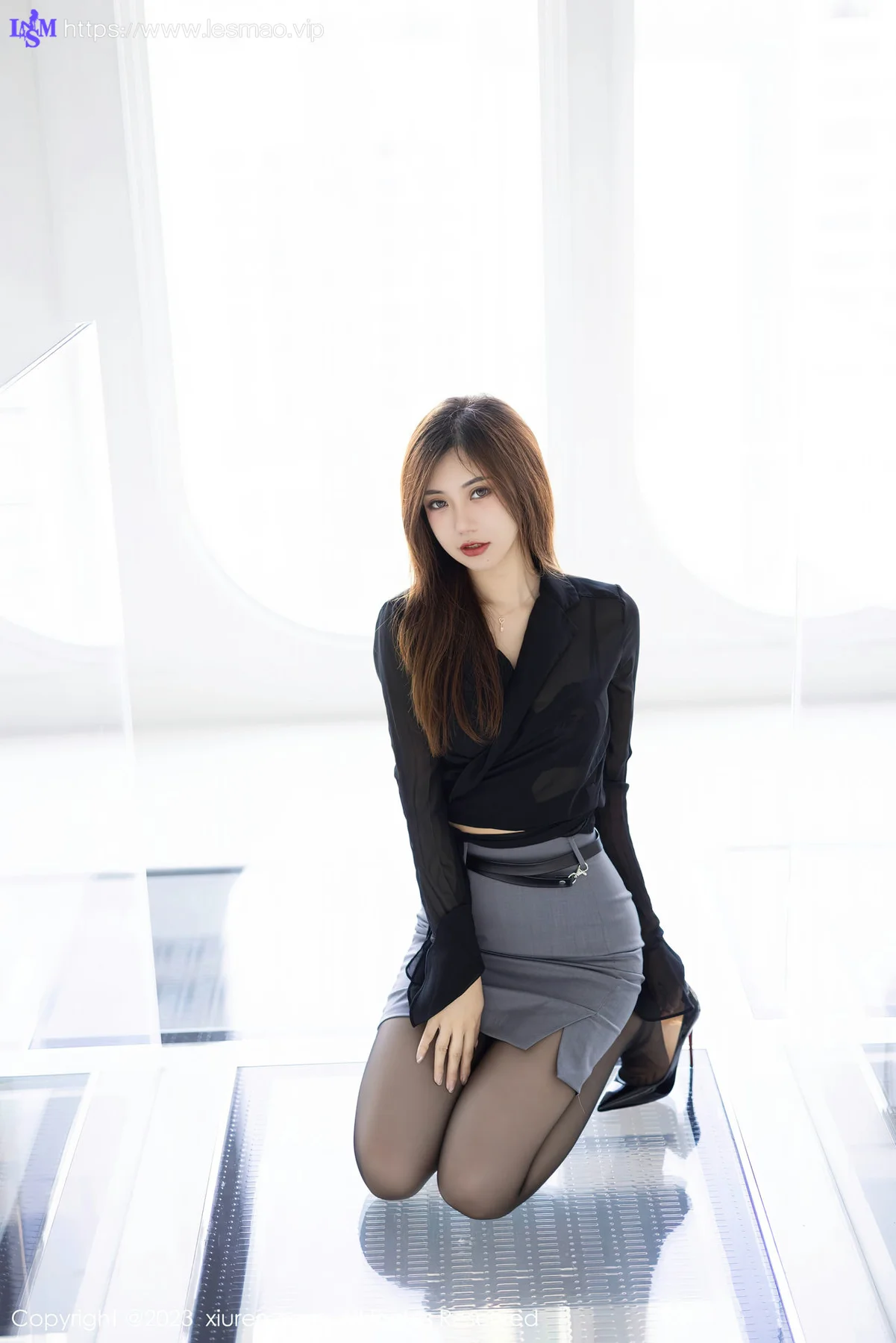 XiuRen 秀人 No.6770 绮里嘉ula 黑色蕾丝内衣性感写真11 - 18