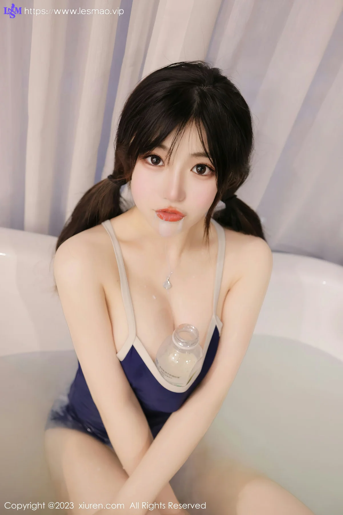 XiuRen 秀人 No.6781 岁小岁 蓝色高开叉首套写真2 - 33