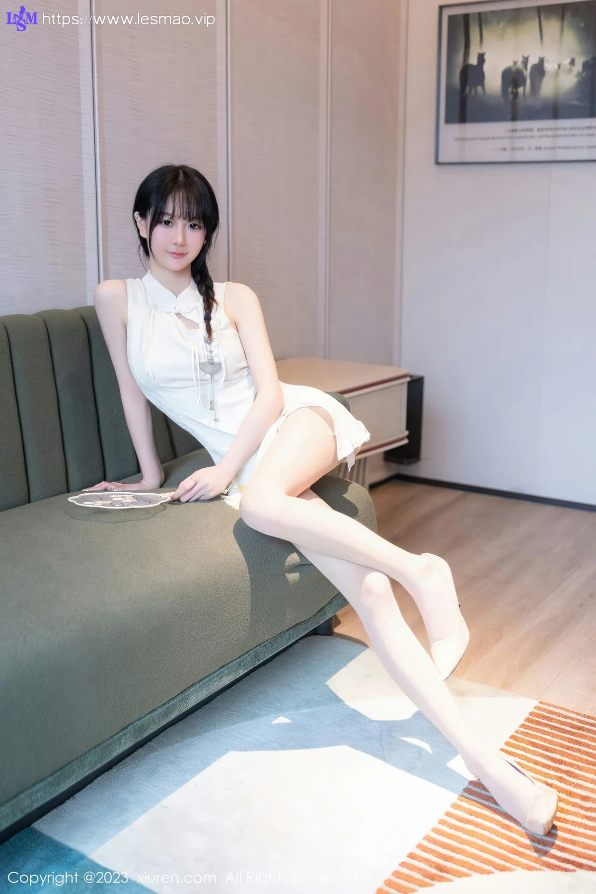 XiuRen 秀人 No.6813 幼幼 白色旗袍性感写真111 - 13