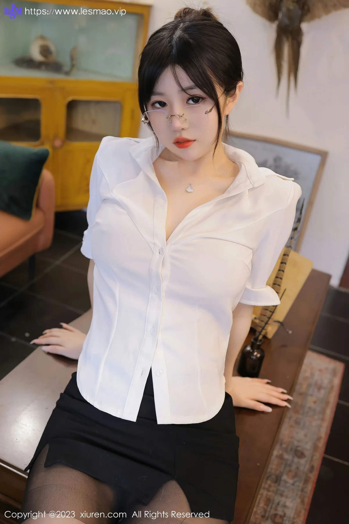 XiuRen 秀人 No.6838 岁小岁 黑色短裙性感写真22 - 34