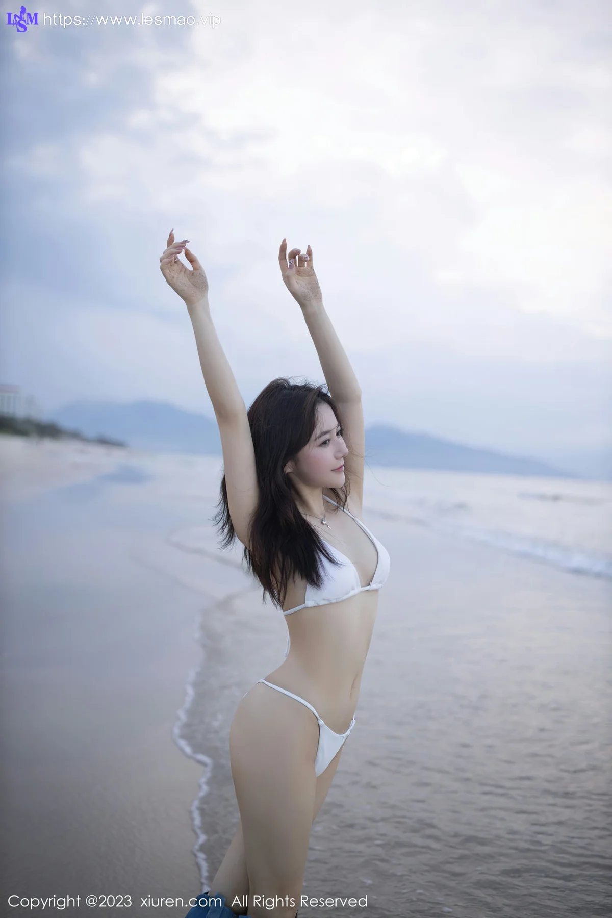 XiuRen 秀人 No.6852 鱼子酱Fish 白色比基尼巴厘岛旅拍1 - 26