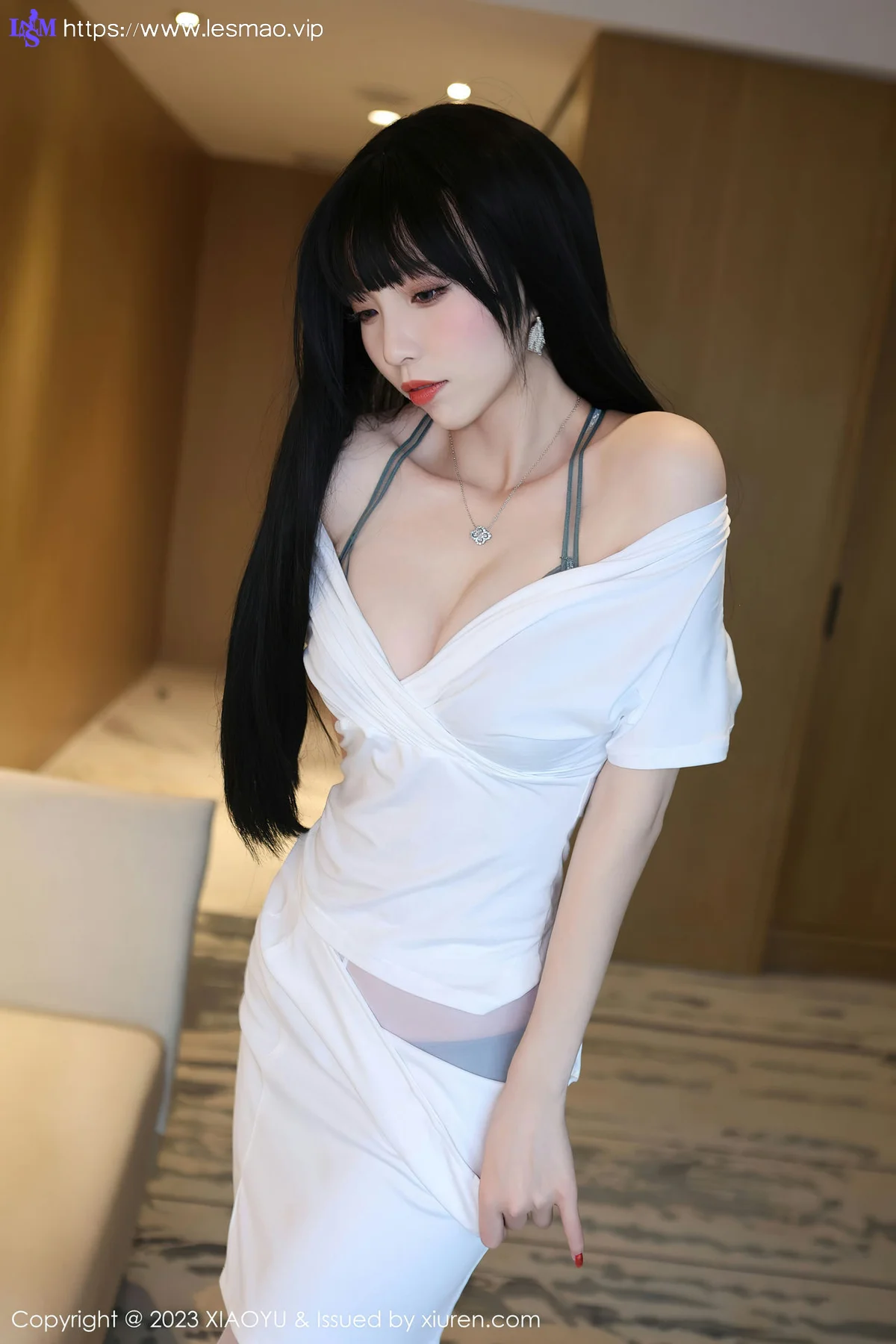 XiuRen 秀人 No.6897 江七七 墨绿色蕾丝内衣性感写真 - 32