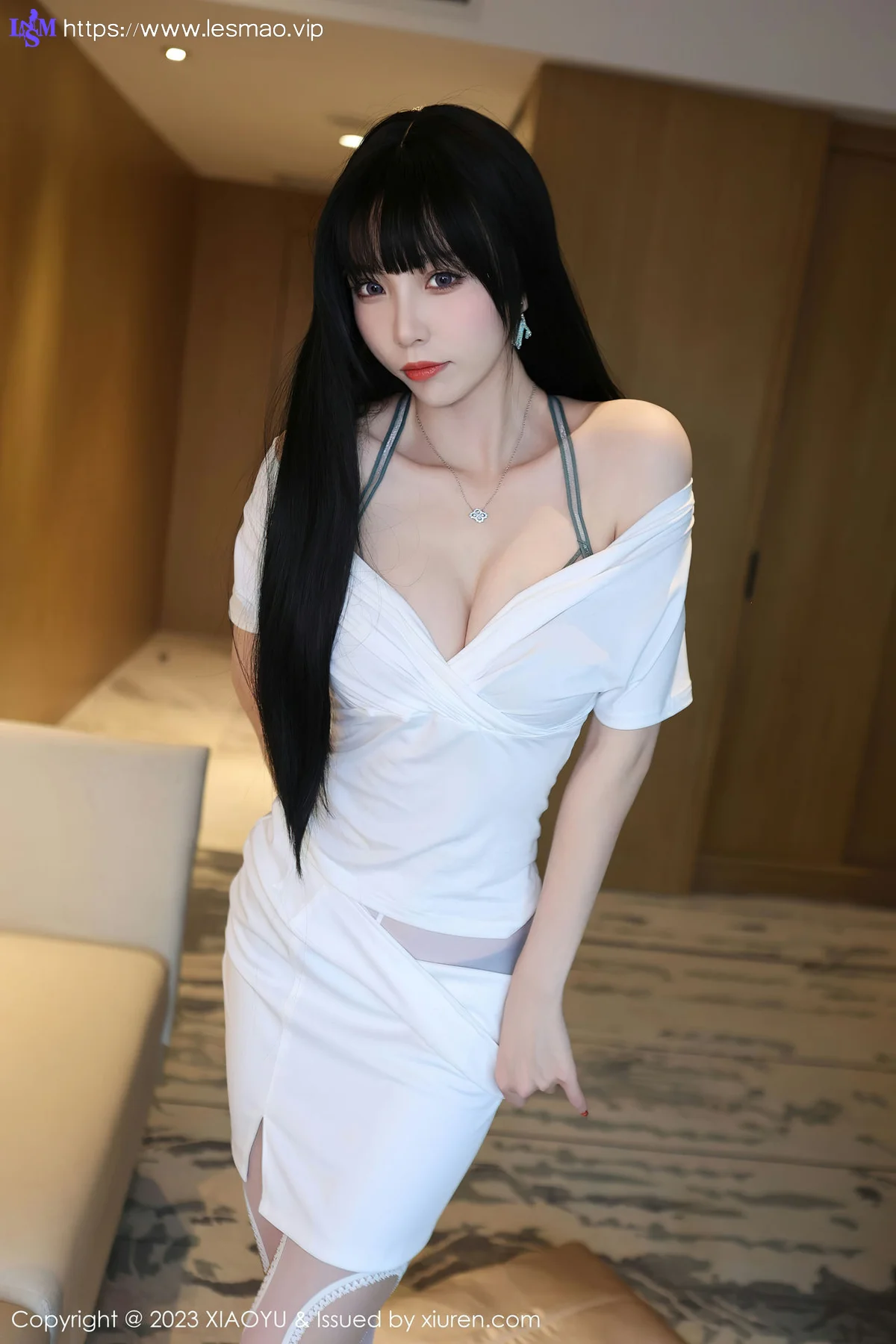 XiuRen 秀人 No.6897 江七七 墨绿色蕾丝内衣性感写真 - 33