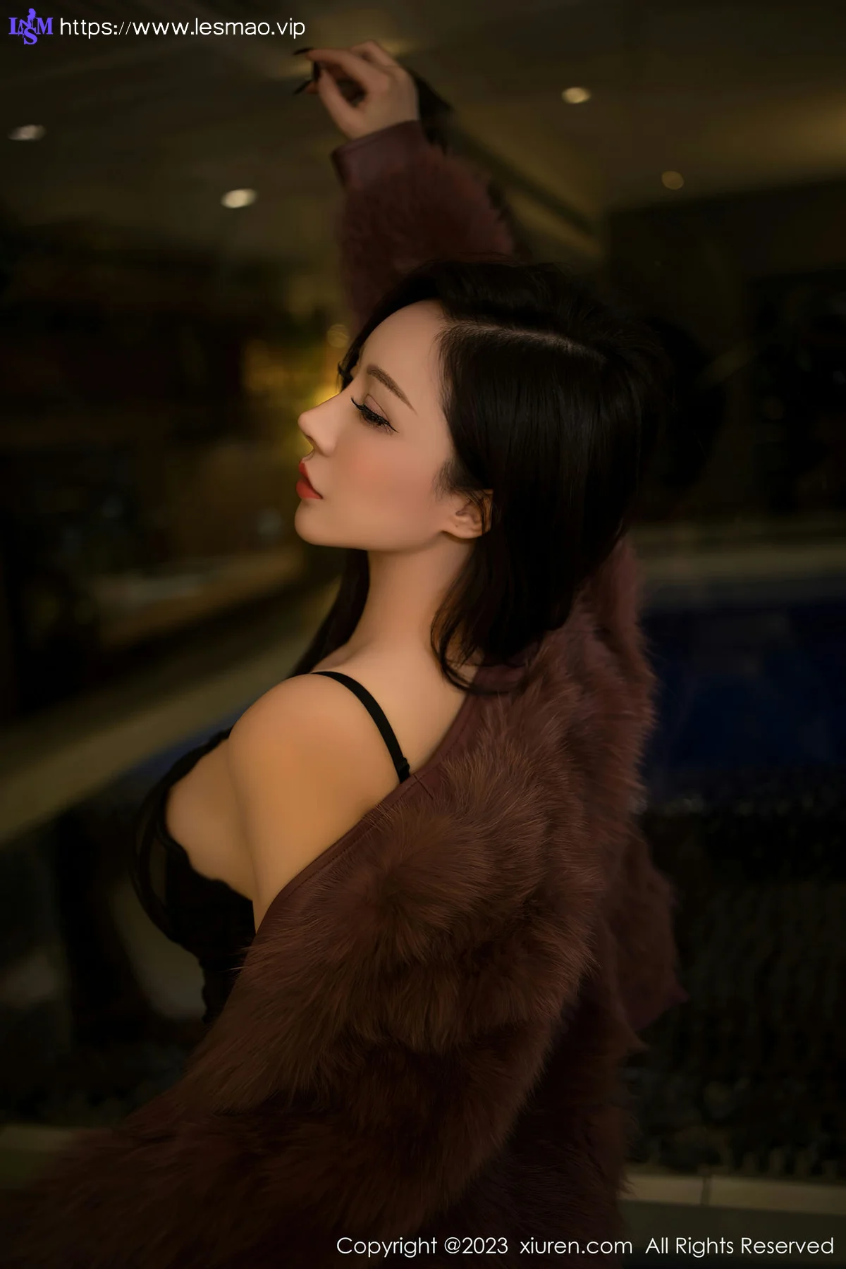 XiuRen 秀人 No.6908 大琪琪Emily 黑色情趣内衣 - 26