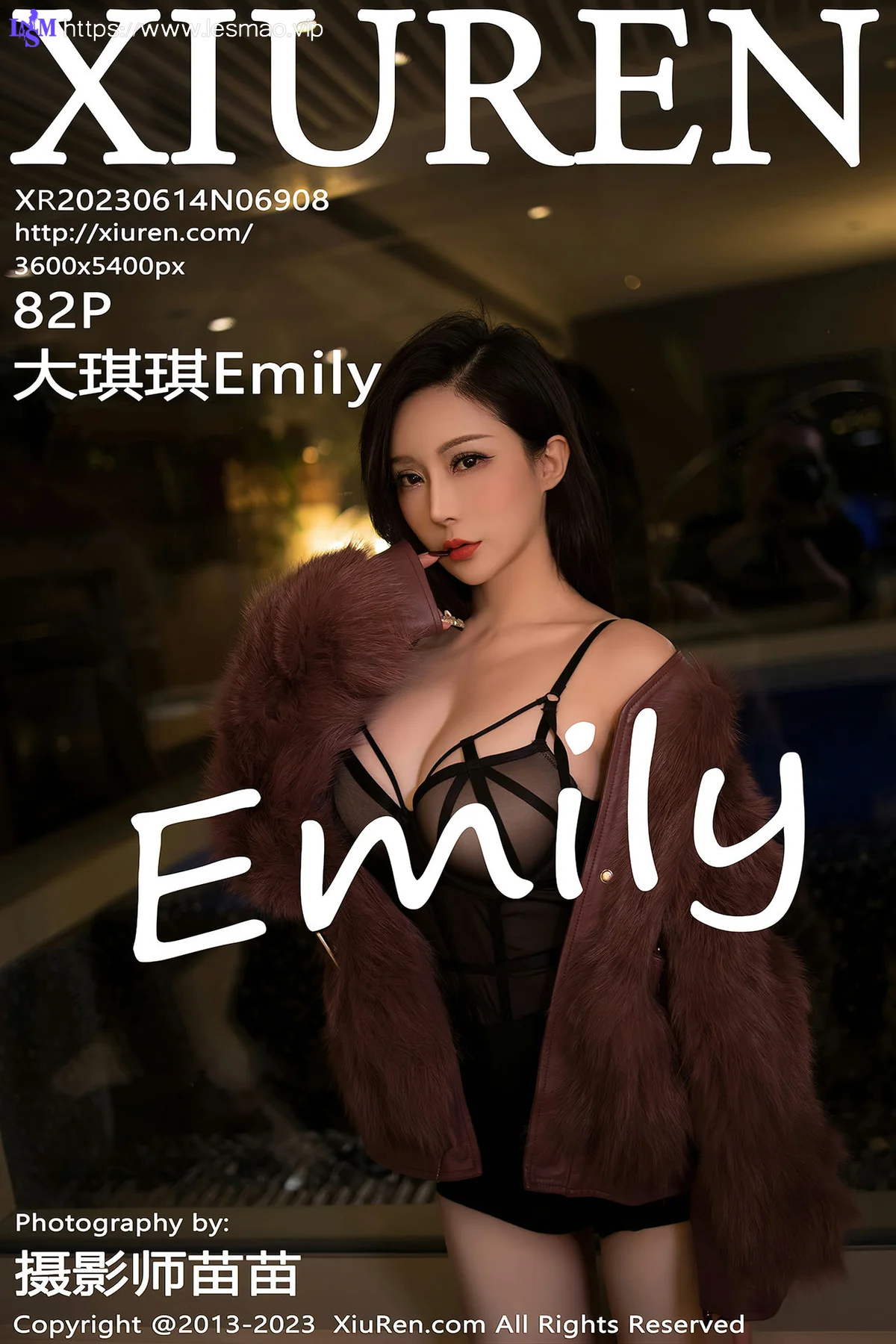 XiuRen 秀人 No.6908 大琪琪Emily 黑色情趣内衣 - 83