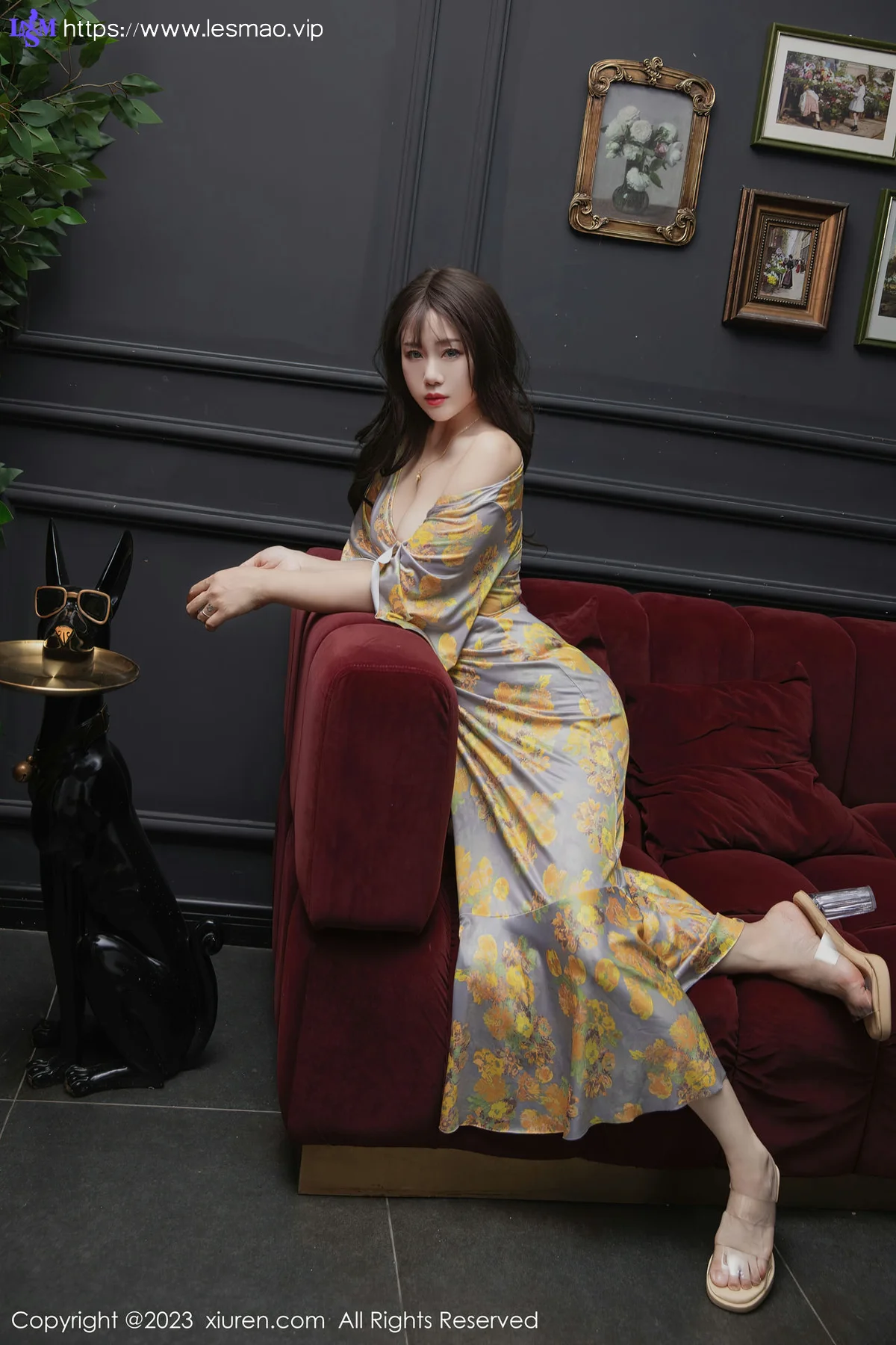 XiuRen 秀人 No.6949 严利娅Yuliya 黄灰色睡裙性感写真2 - 36