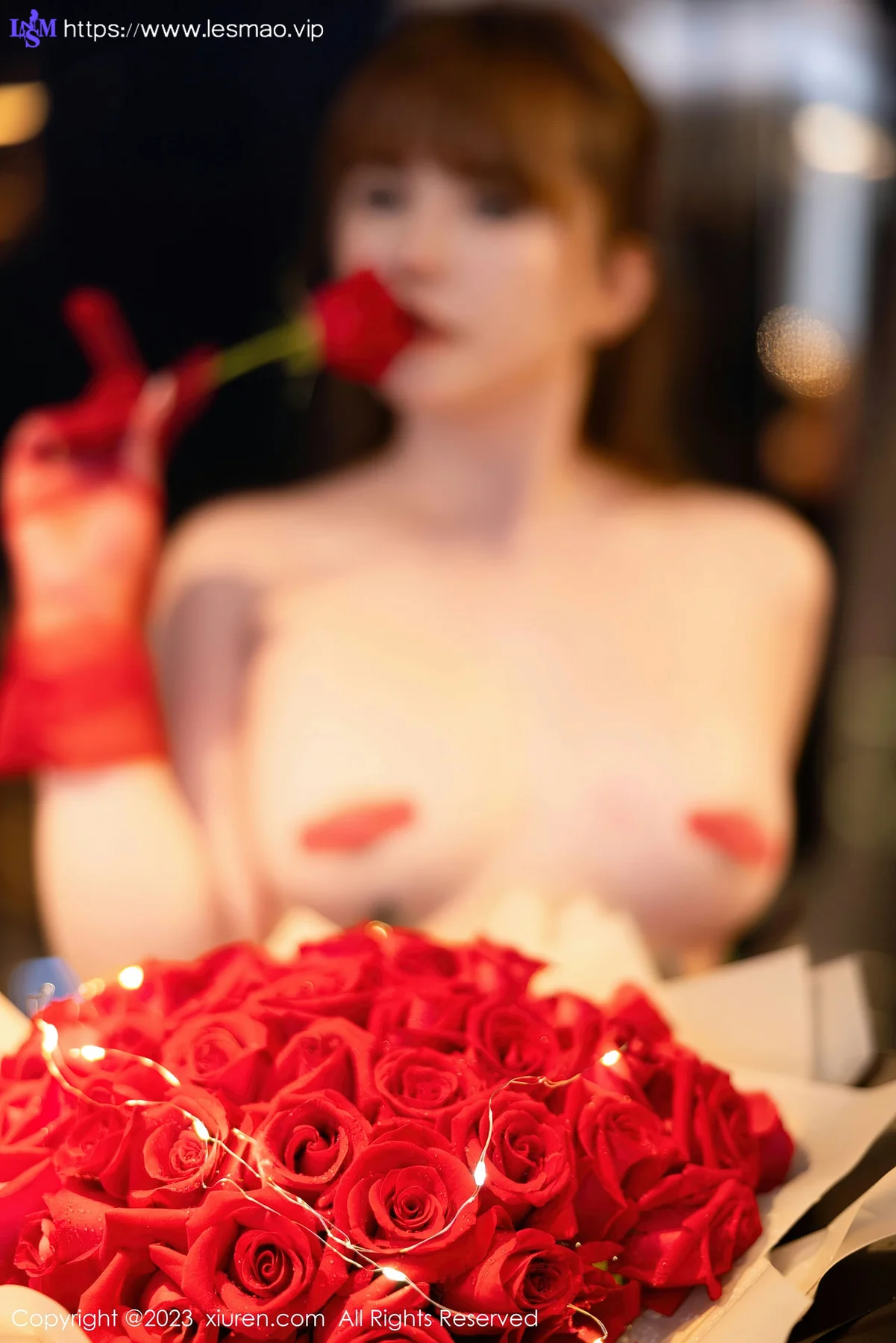 XiuRen 秀人 No.6981 张思允Nice 红色轻透情趣内衣性感写真 - 32