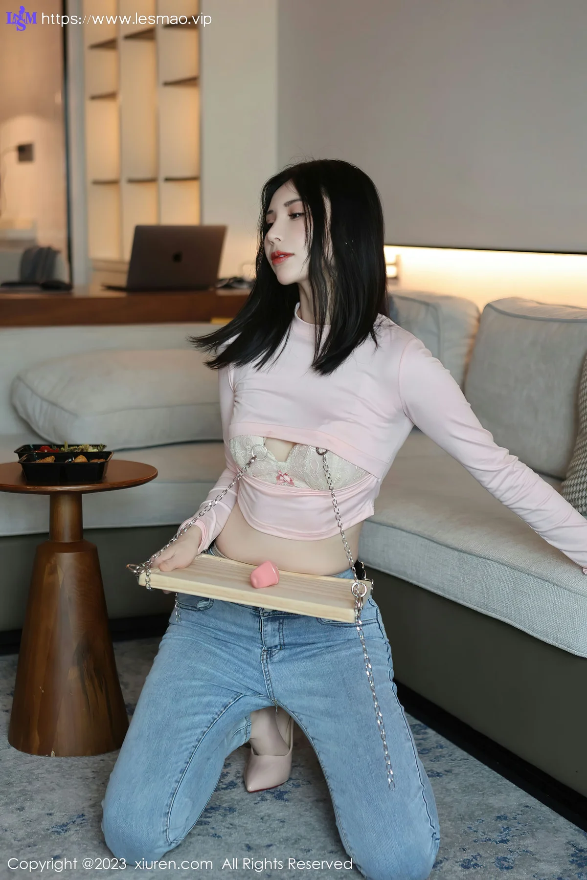 XiuRen 秀人 No.6992 曼柔 粉色蕾丝内衣性感写真33 - 16