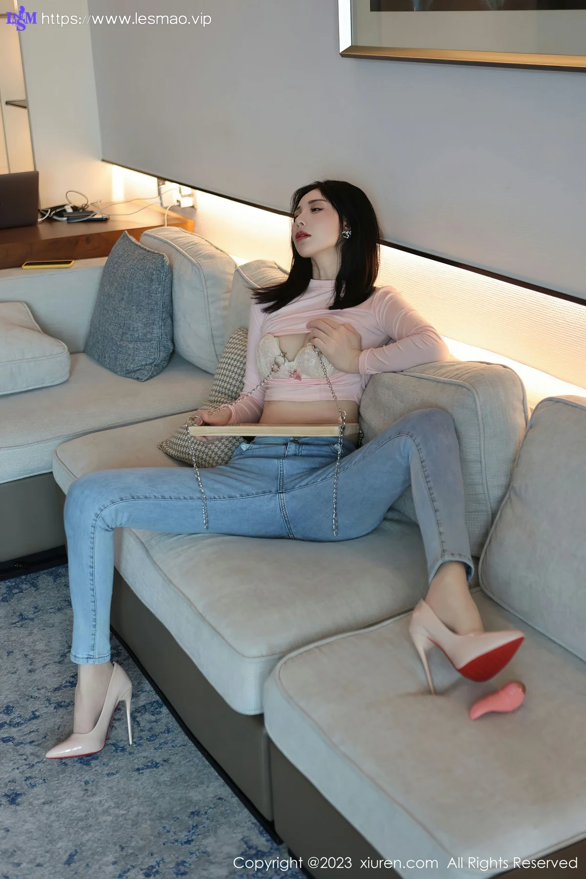 XiuRen 秀人 No.6992 曼柔 粉色蕾丝内衣性感写真33 - 32