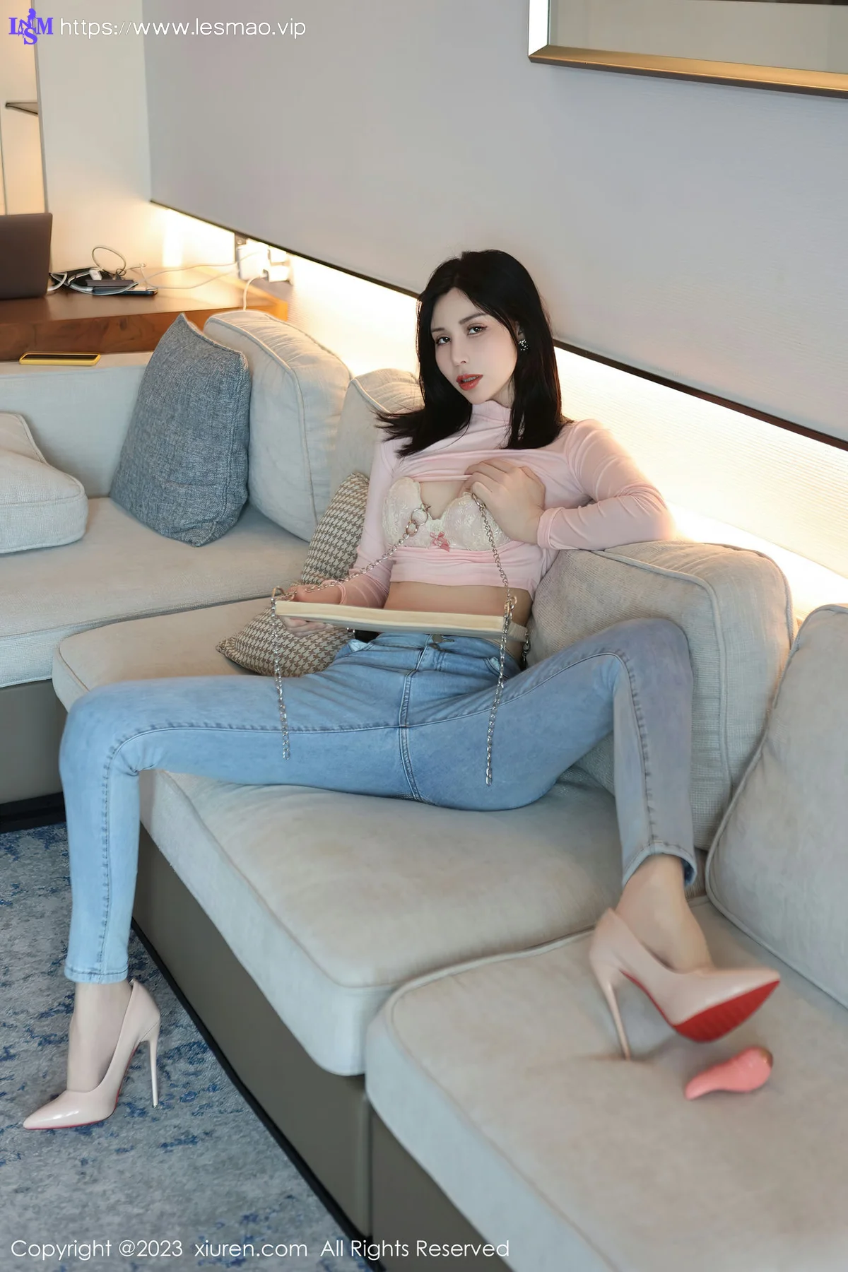 XiuRen 秀人 No.6992 曼柔 粉色蕾丝内衣性感写真33 - 33
