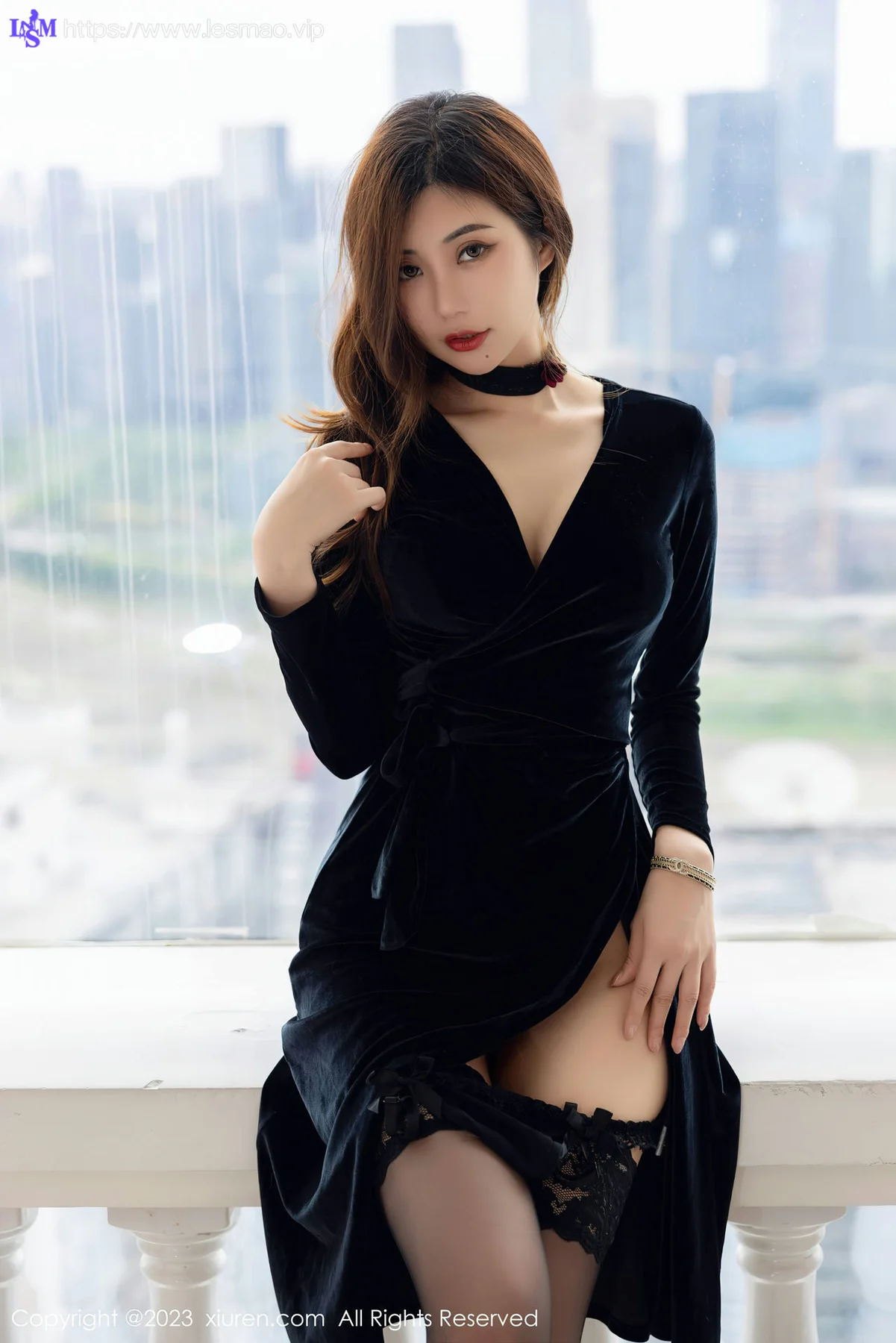 XiuRen 秀人 No.7005 绮里嘉ula 黑色长裙性感写真111 - 37