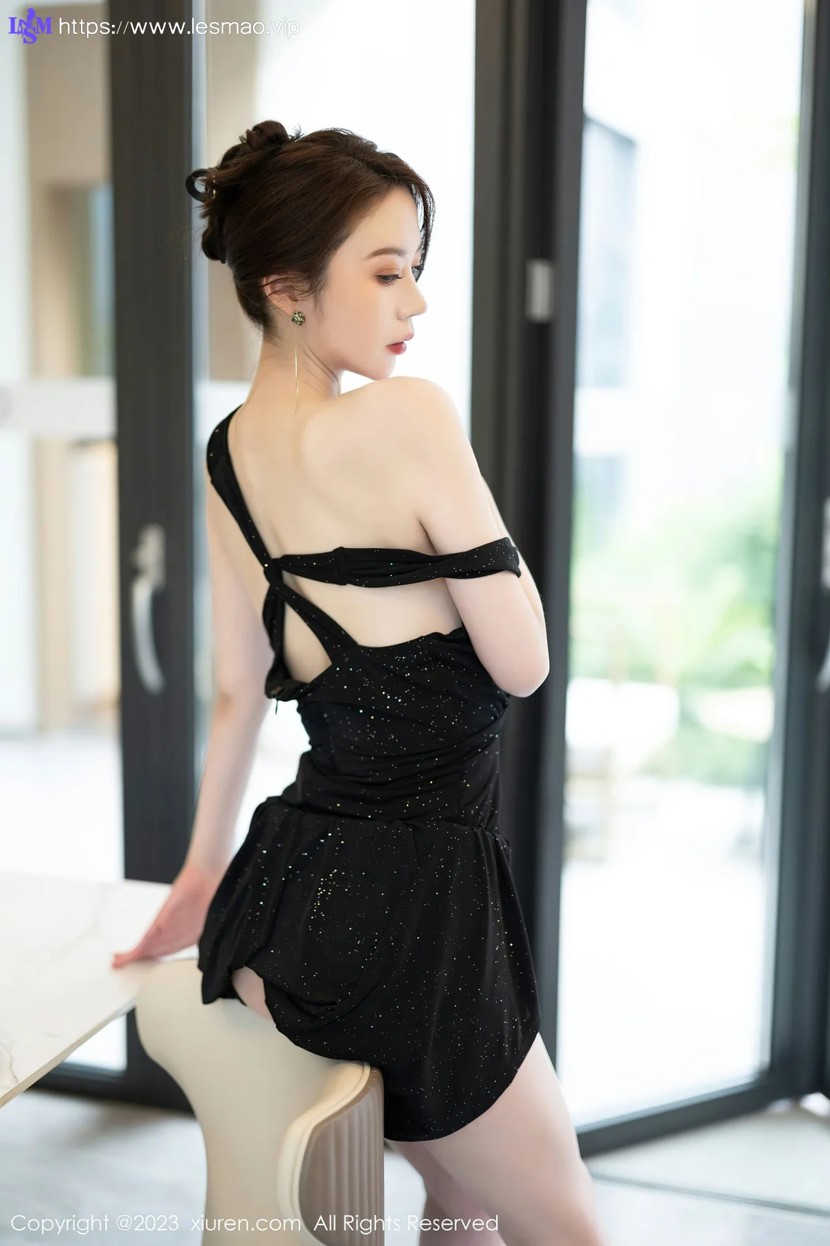 XiuRen 秀人 No.7031 梦心玥 黑色连衣长裙性感写真3 - 38