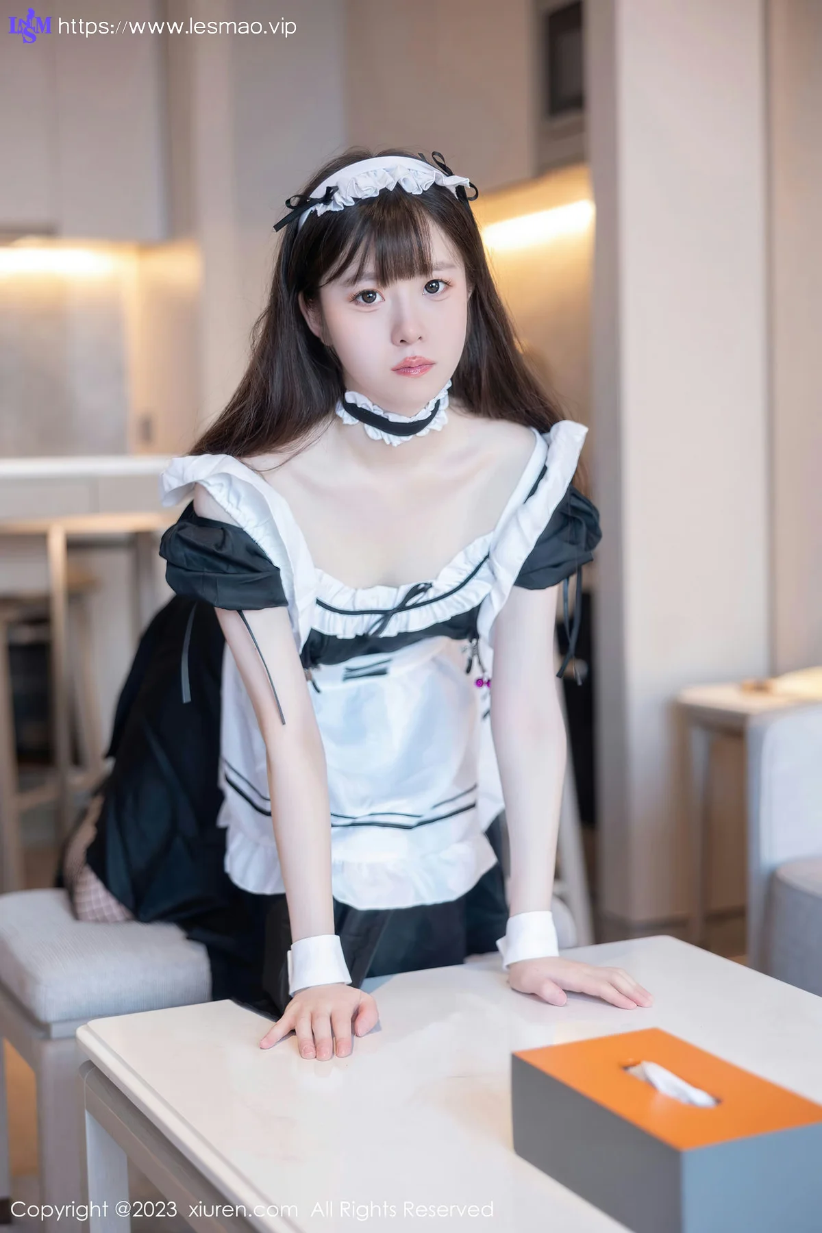 XiuRen 秀人 No.7034 林悠悠 黑色女仆性感写真 - 39