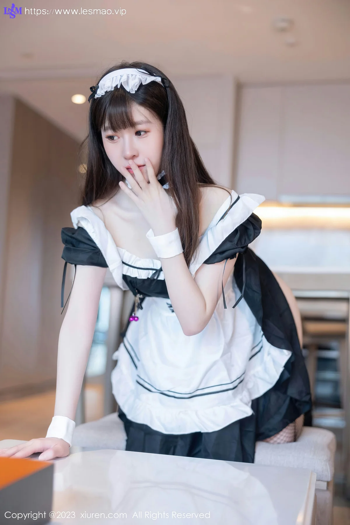 XiuRen 秀人 No.7034 林悠悠 黑色女仆性感写真 - 41