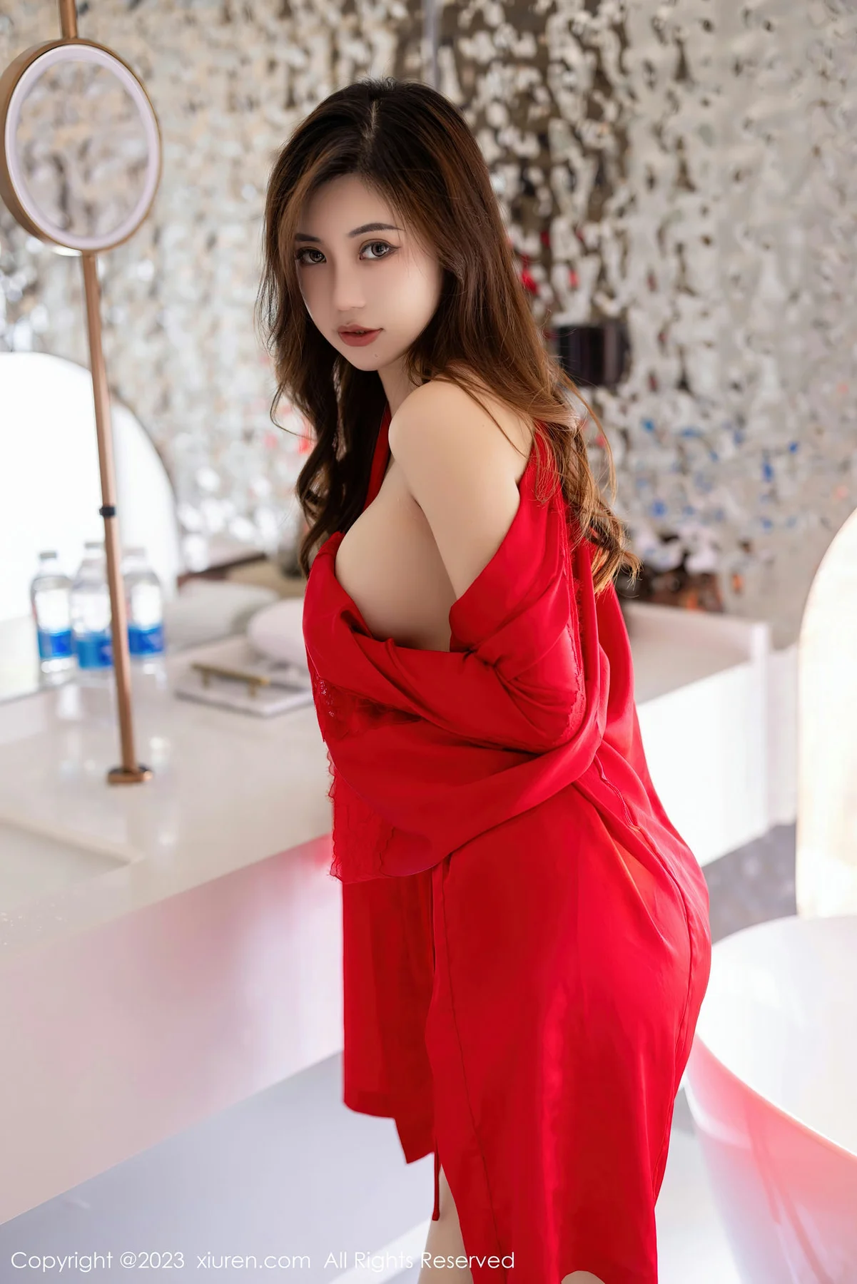 XiuRen 秀人 No.7043 绮里嘉ula 红色睡裙性感写真33 - 26