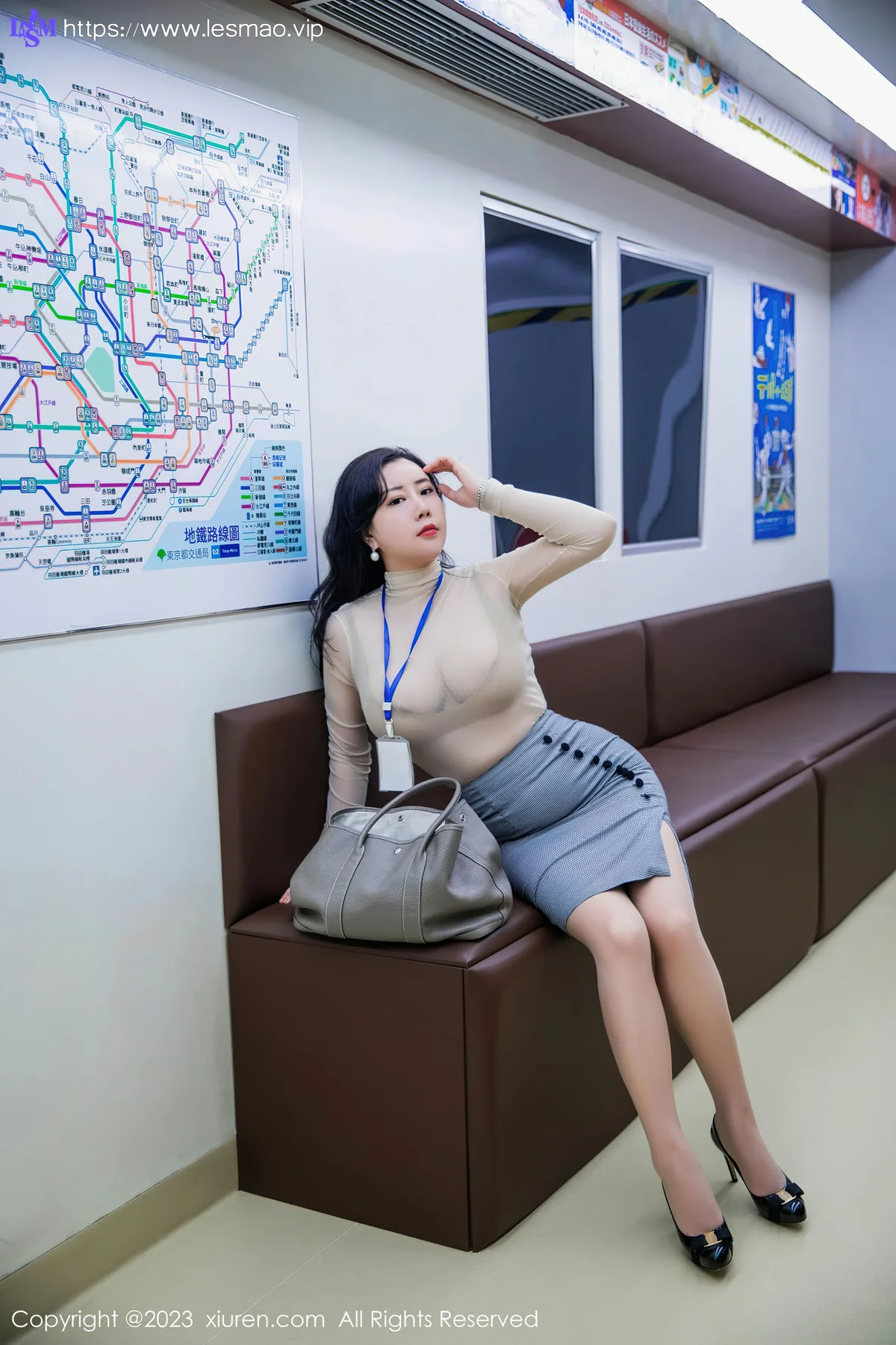 XiuRen 秀人 No.7054 王婉悠Queen 杏色内衣性感写真11 - 18