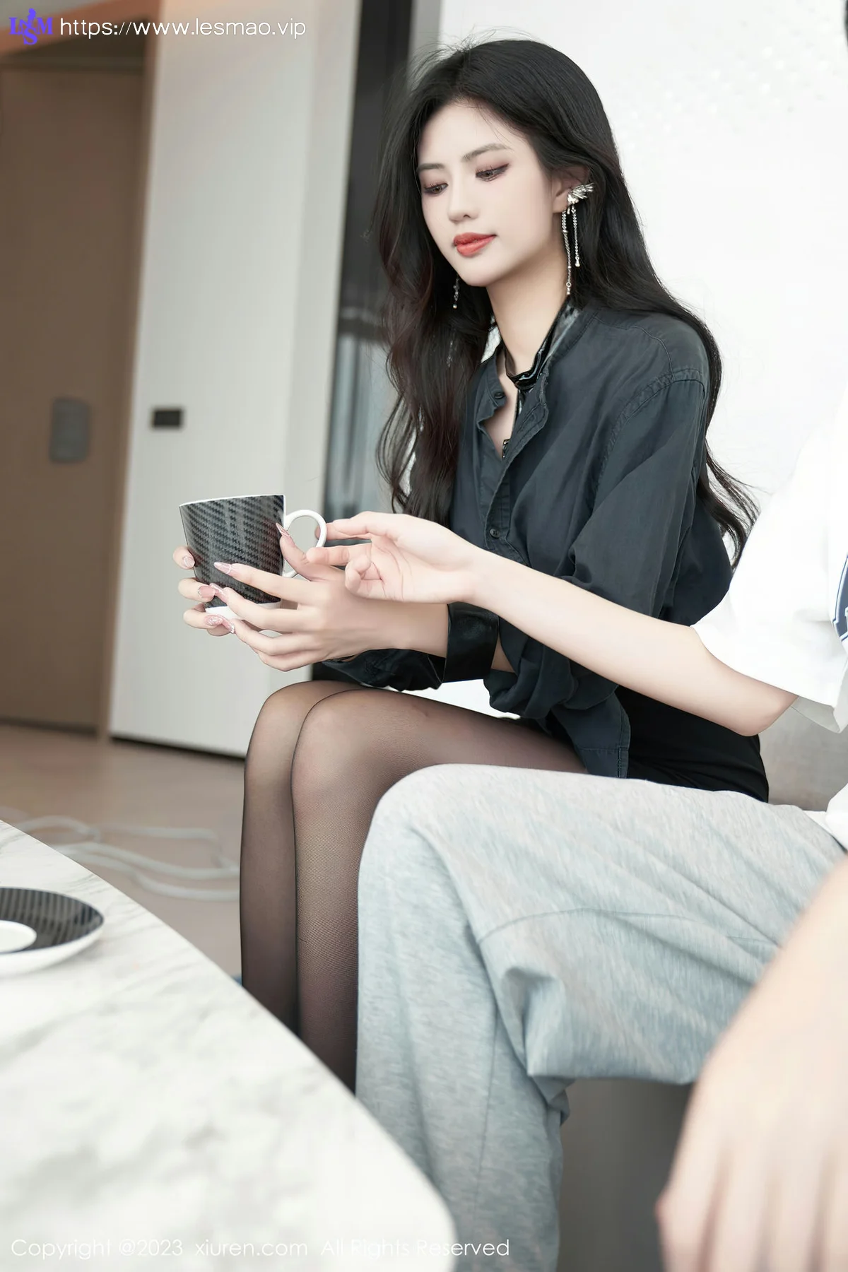 XiuRen 秀人 No.7100 浅浅Danny 黑色情趣性感写真 - 18