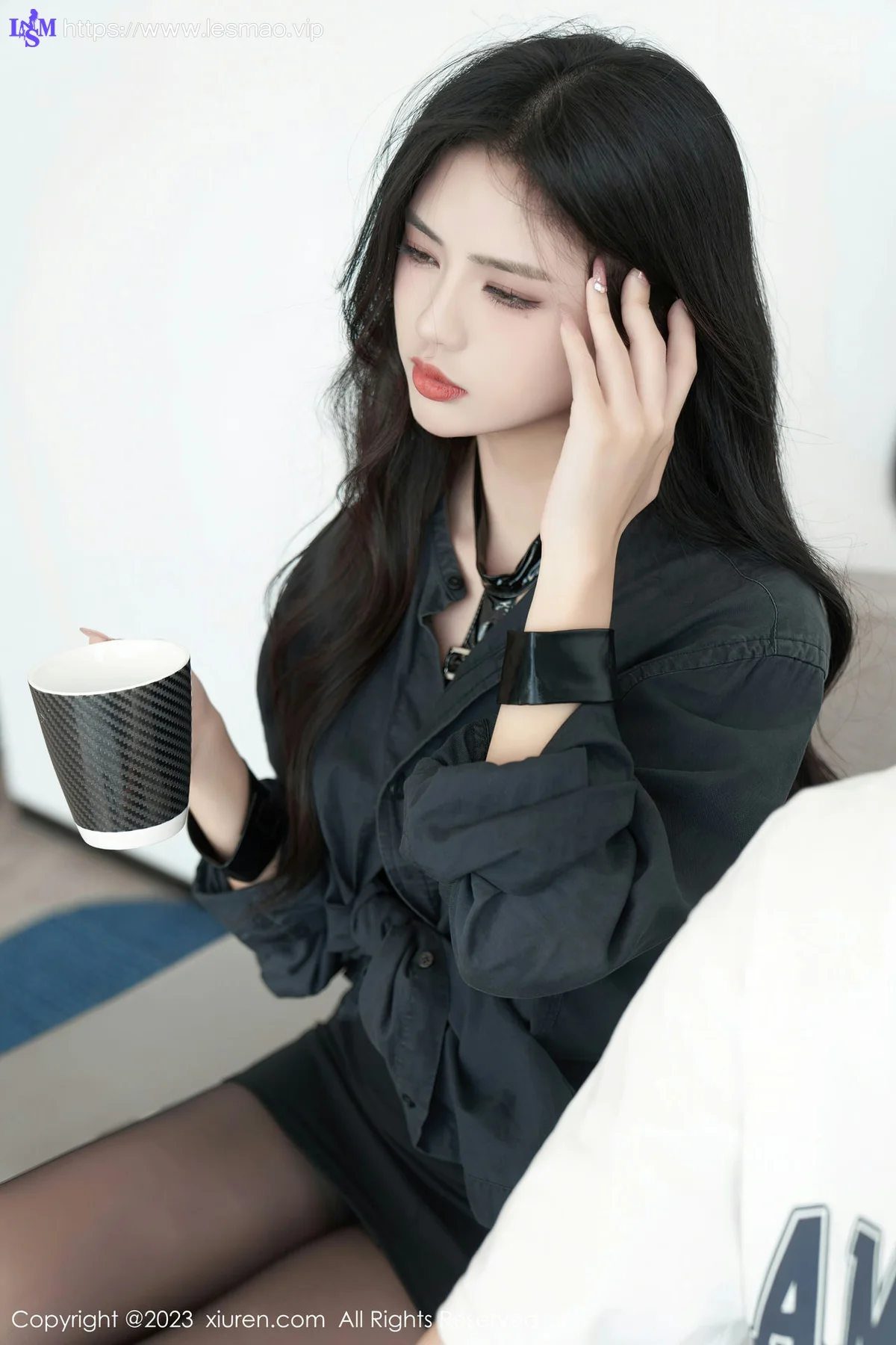 XiuRen 秀人 No.7100 浅浅Danny 黑色情趣性感写真 - 19