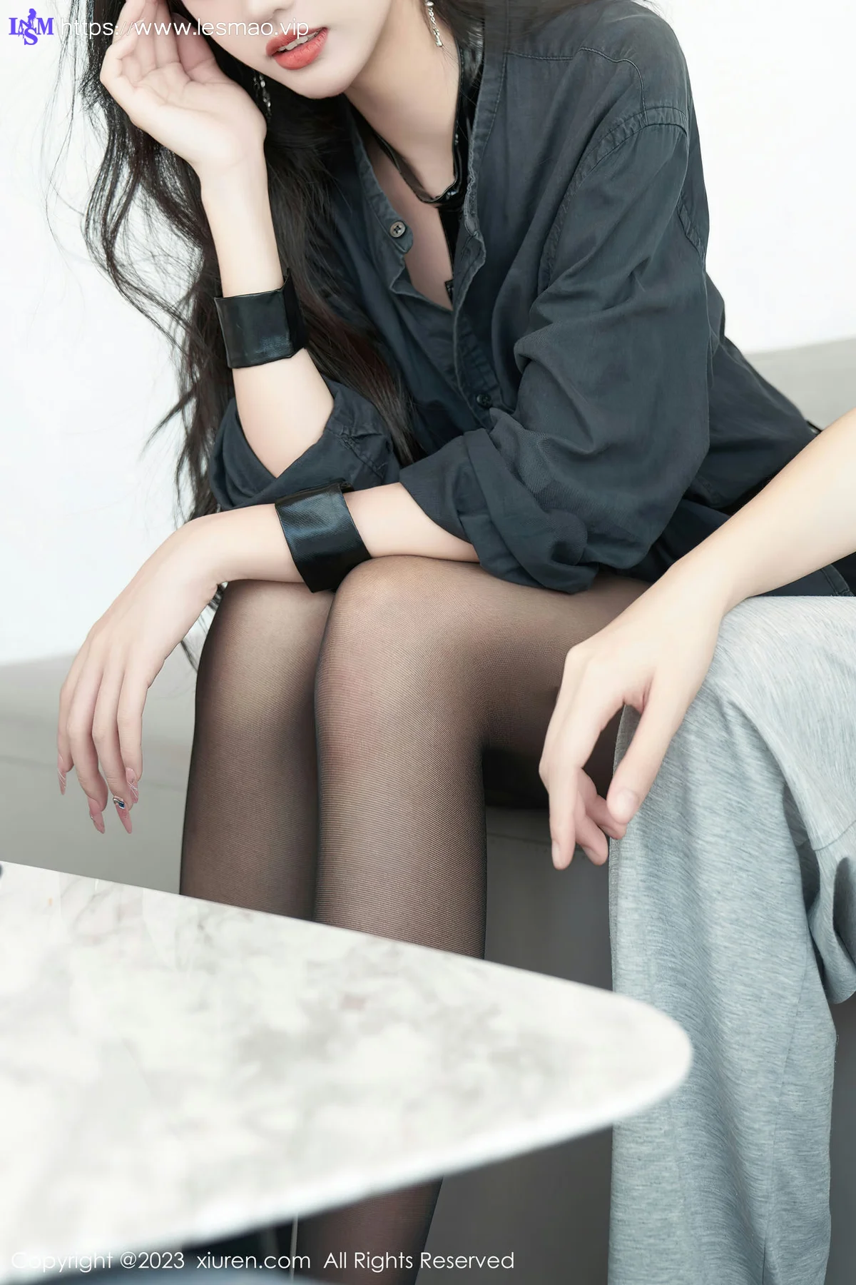 XiuRen 秀人 No.7100 浅浅Danny 黑色情趣性感写真 - 22