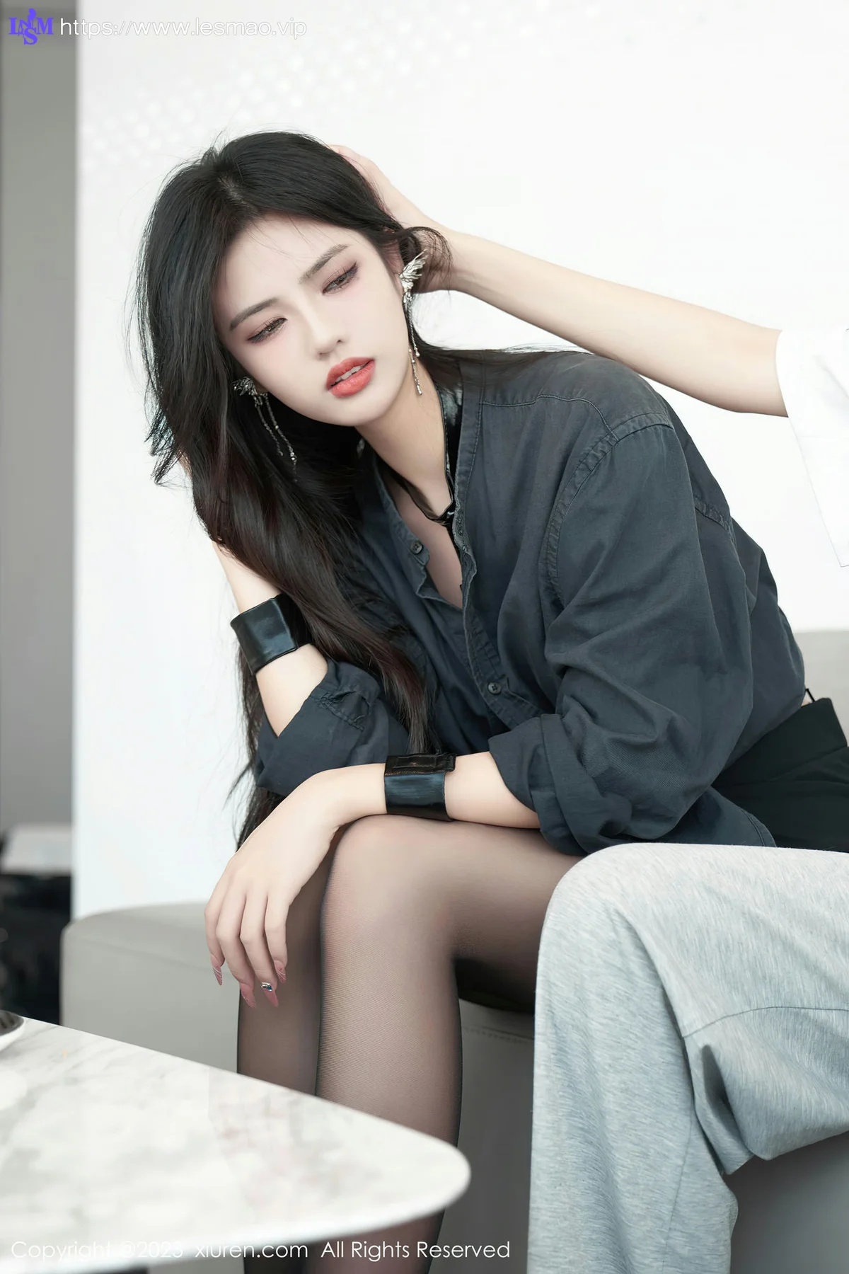 XiuRen 秀人 No.7100 浅浅Danny 黑色情趣性感写真 - 25
