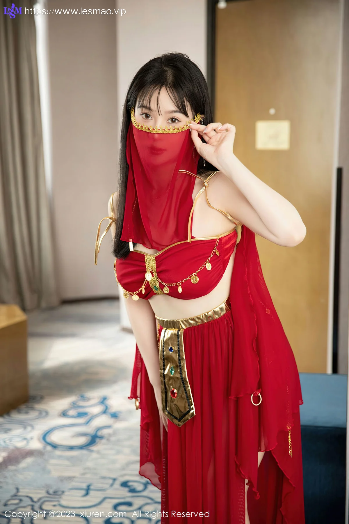 XiuRen 秀人 No.7103 柚琪Rich 红色西域舞服性感写真 - 11