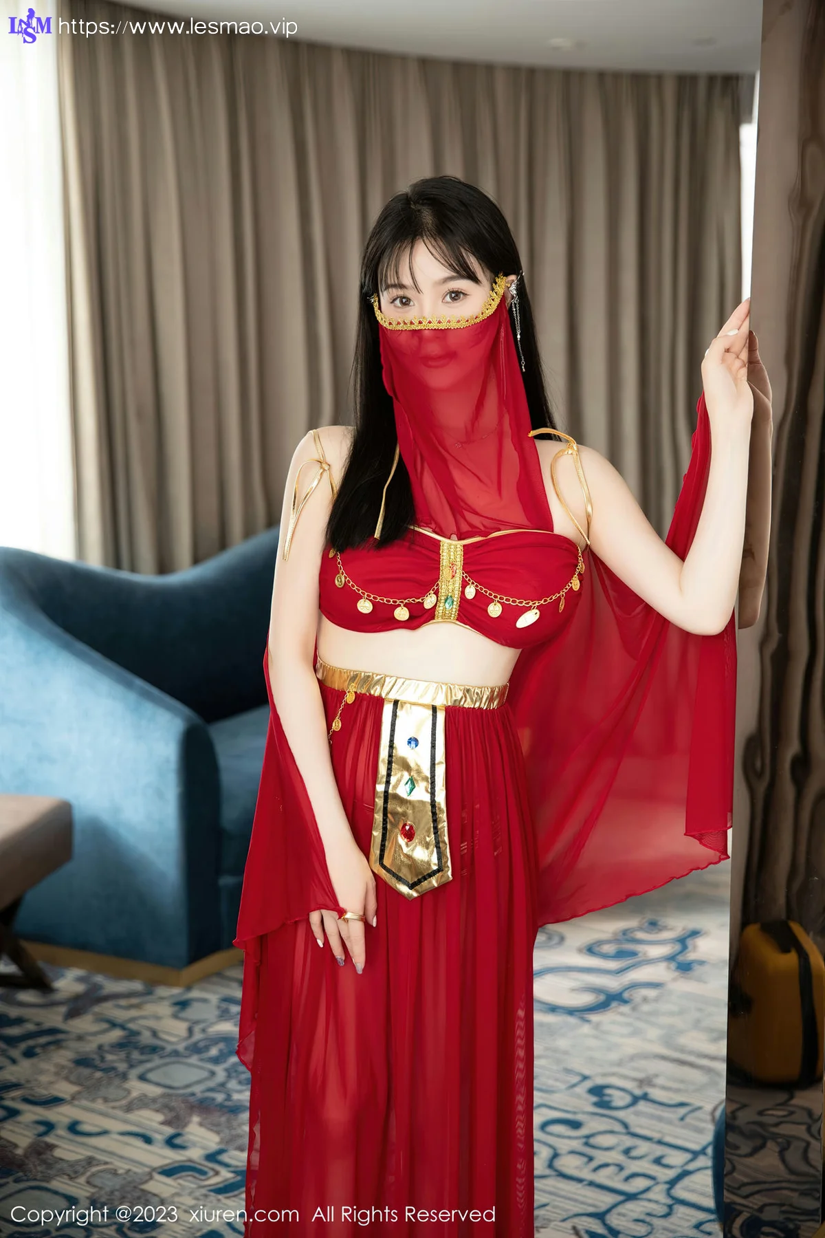 XiuRen 秀人 No.7103 柚琪Rich 红色西域舞服性感写真 - 12