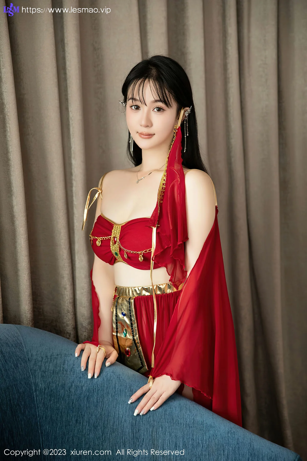 XiuRen 秀人 No.7103 柚琪Rich 红色西域舞服性感写真 - 17