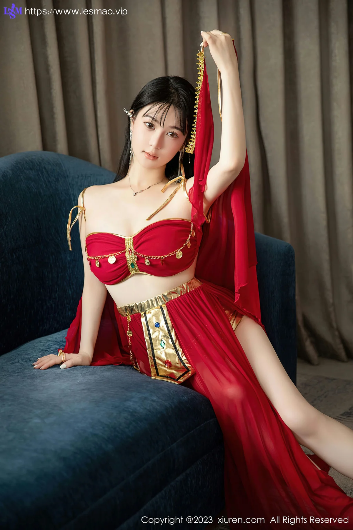 XiuRen 秀人 No.7103 柚琪Rich 红色西域舞服性感写真 - 19